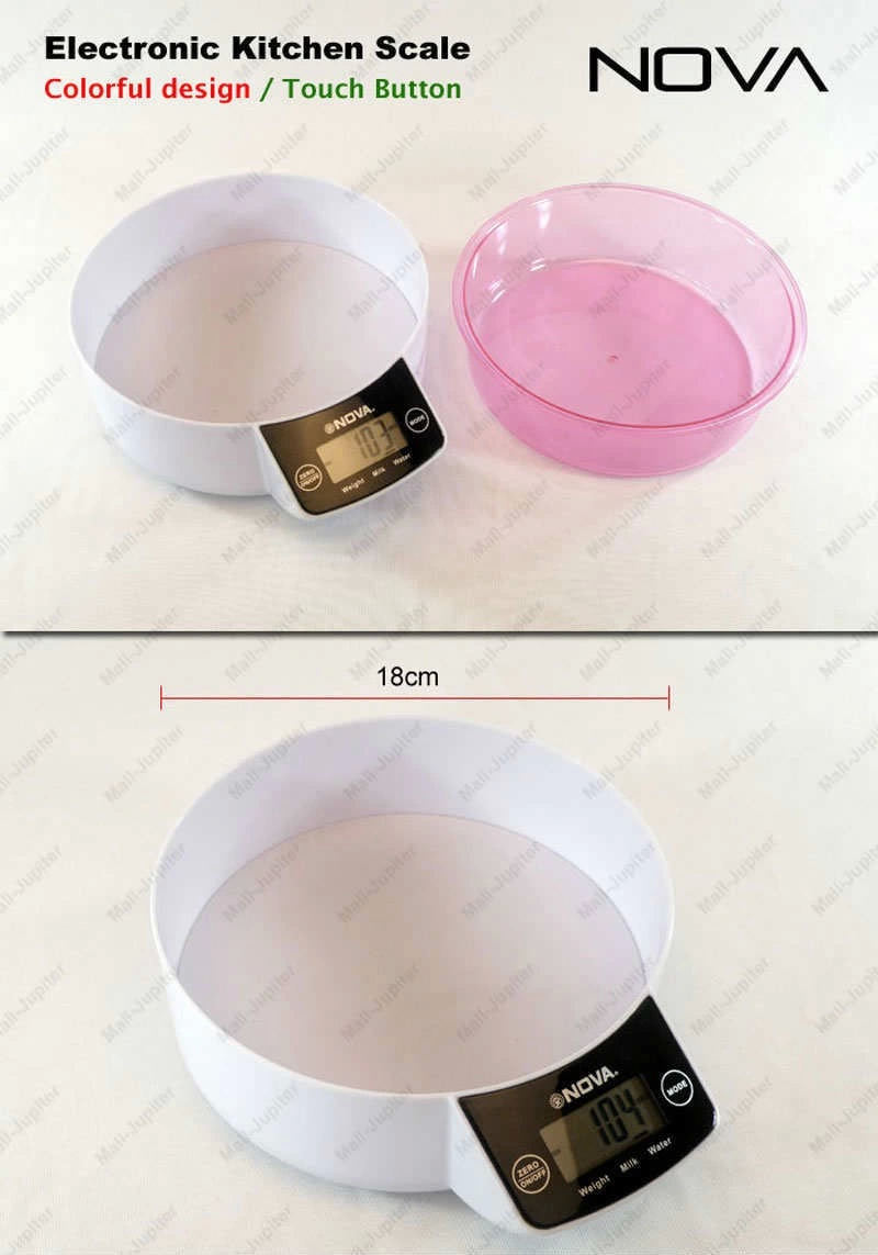 Crown Dijital Lüks Kefeli Mutfak Terazisi 5 Kg Çıkarılabilir Ölçü Kabı Terazi Tartı Gram ( Bayi Depom )