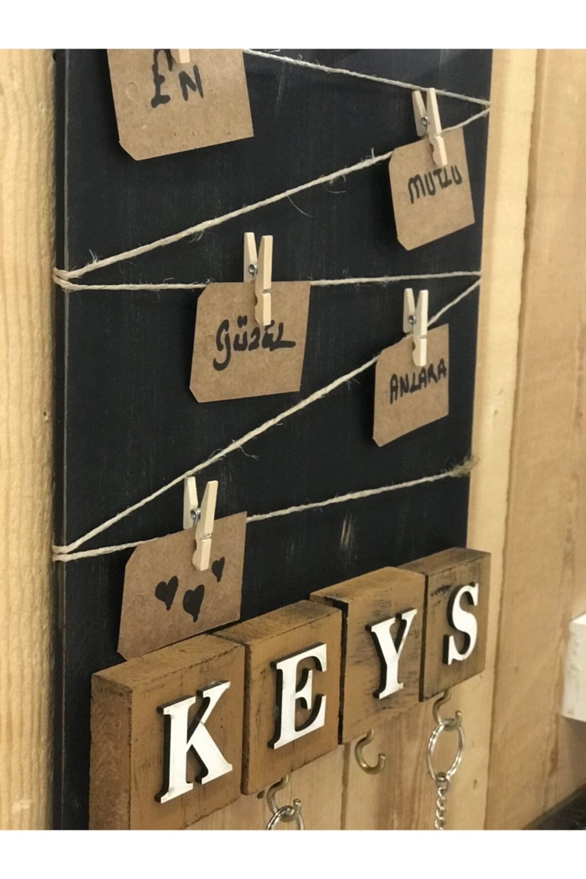 Dekoratif Home Keys Ahşap Resimlik ve Notluk (Kahverengi) ( Bayi Depom ) Dekoratif Home Keys Ahşap Resimlik ve Notluk (Kahverengi) ( Bayi Depom )