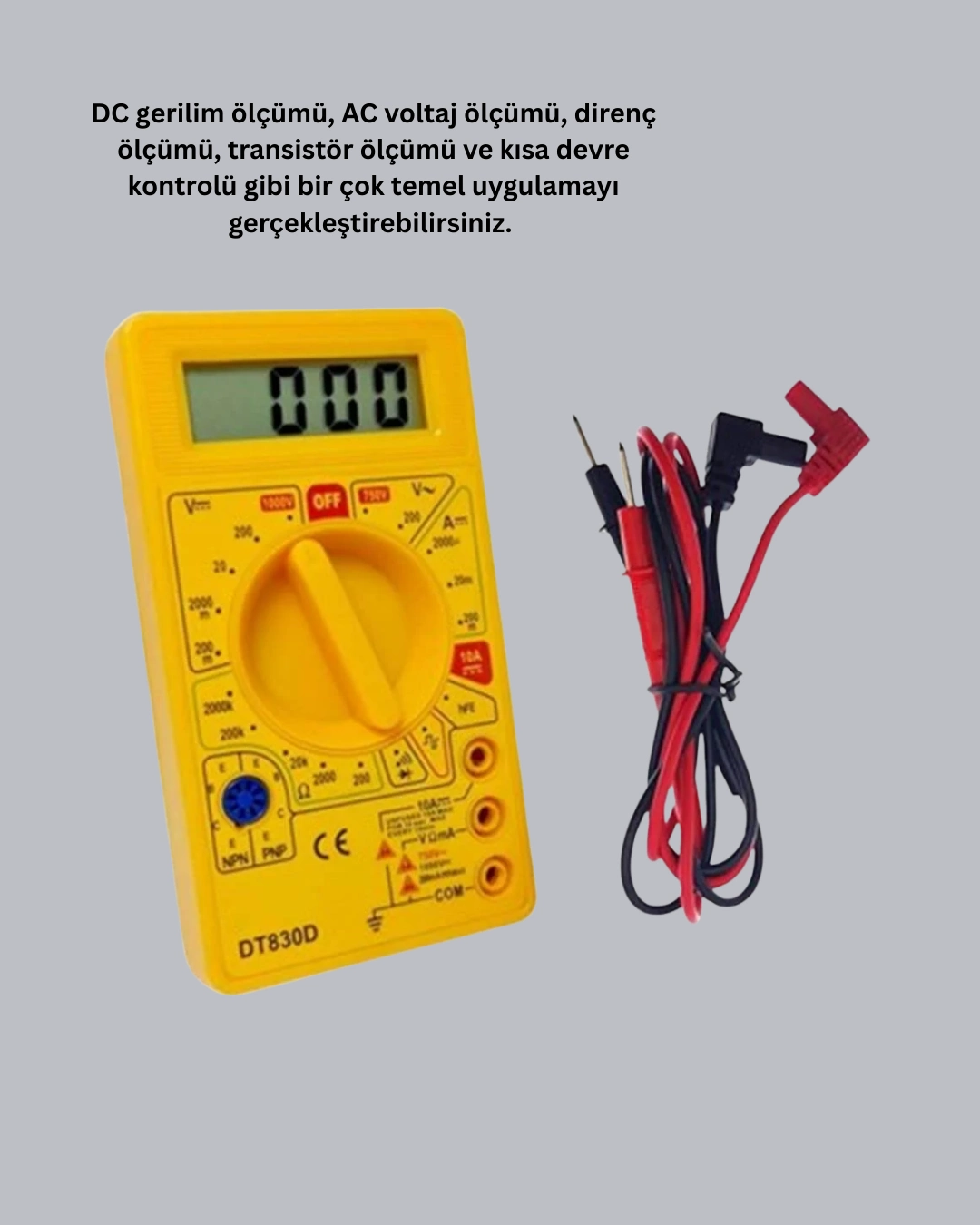 Elektrik Ölçüm Cihazı Dijital Multimetre 10 Amper Destekli ( Bayi Depom ) Elektrik Ölçüm Cihazı Dijital Multimetre 10 Amper Destekli ( Bayi Depom )