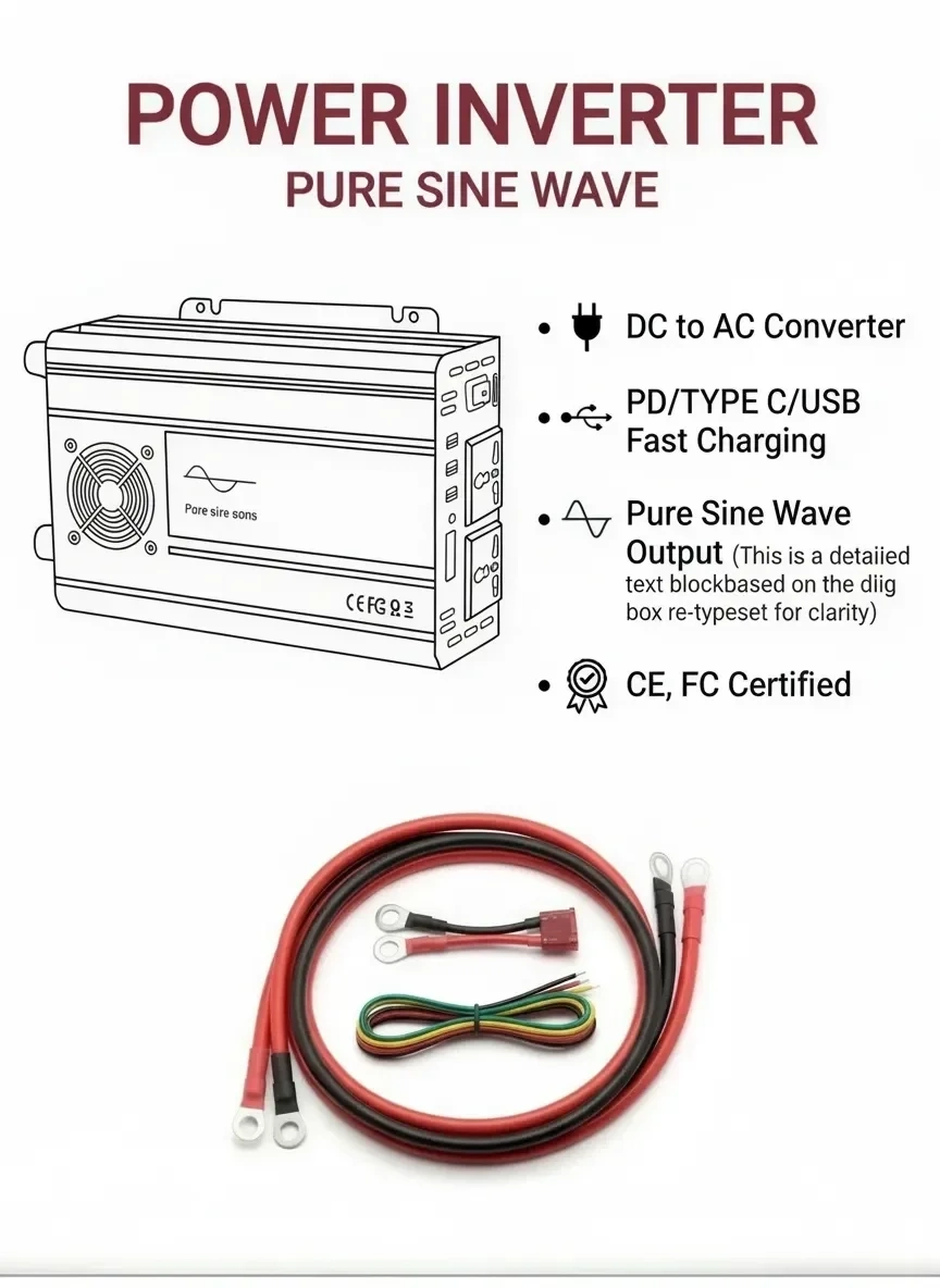 Bayi Depom 1000W Tam Sinüs İnverter 12V DC 220V AC Çevirici USB Çıkışlı Araç Karavan Solar Güç Dönüştürücü ( Bayi Depom ) Bayi Depom 1000W Tam Sinüs İnverter 12V DC 220V AC Çevirici USB Çıkışlı Araç Karavan Solar Güç Dönüştürücü ( Bayi Depom )