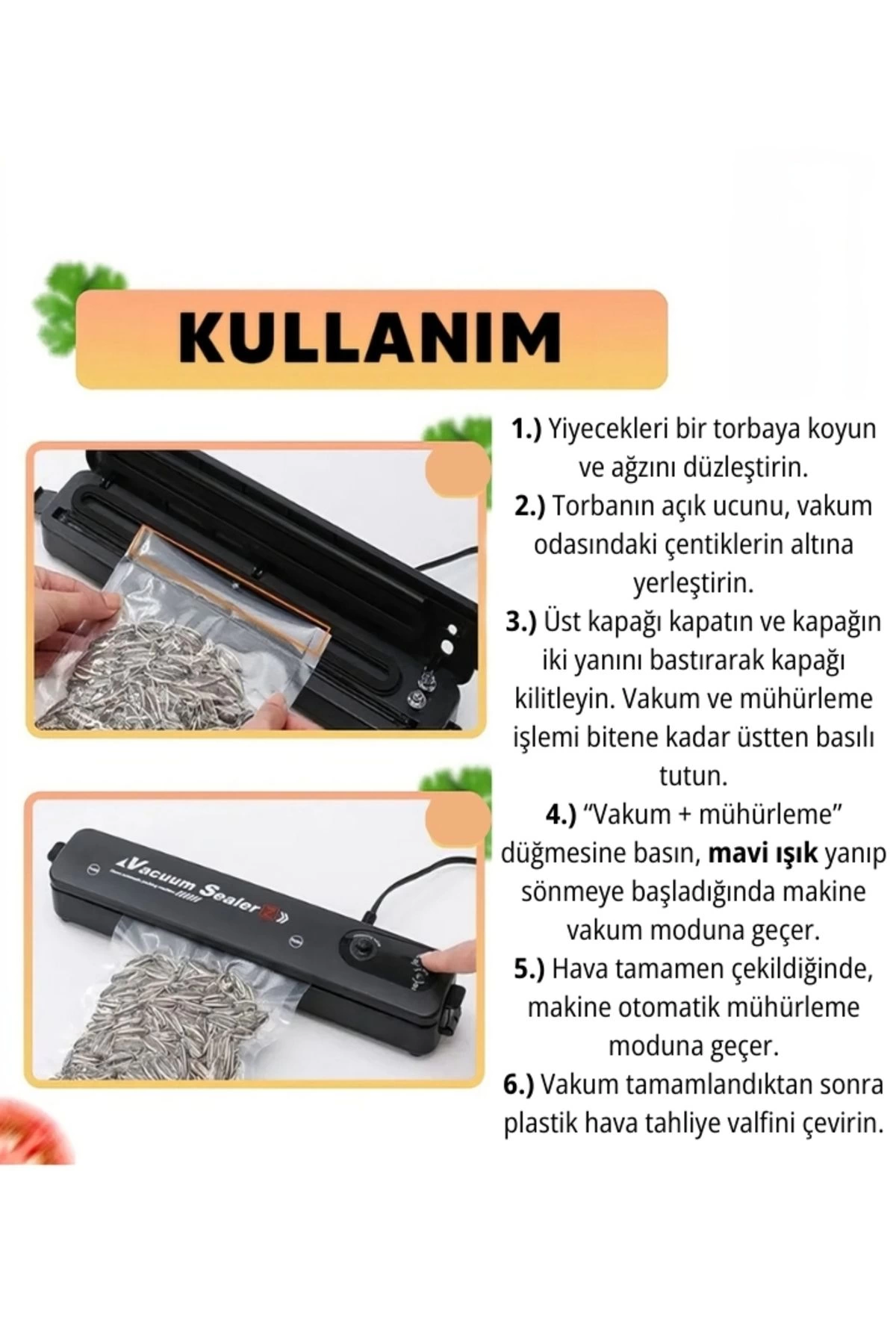Gıda Vakum Ve Mühürleme Makinesi- Yiyecek Tazeliği Koruma Ev Ve Restoran İçin ( Bayi Depom ) Gıda Vakum Ve Mühürleme Makinesi- Yiyecek Tazeliği Koruma Ev Ve Restoran İçin ( Bayi Depom )