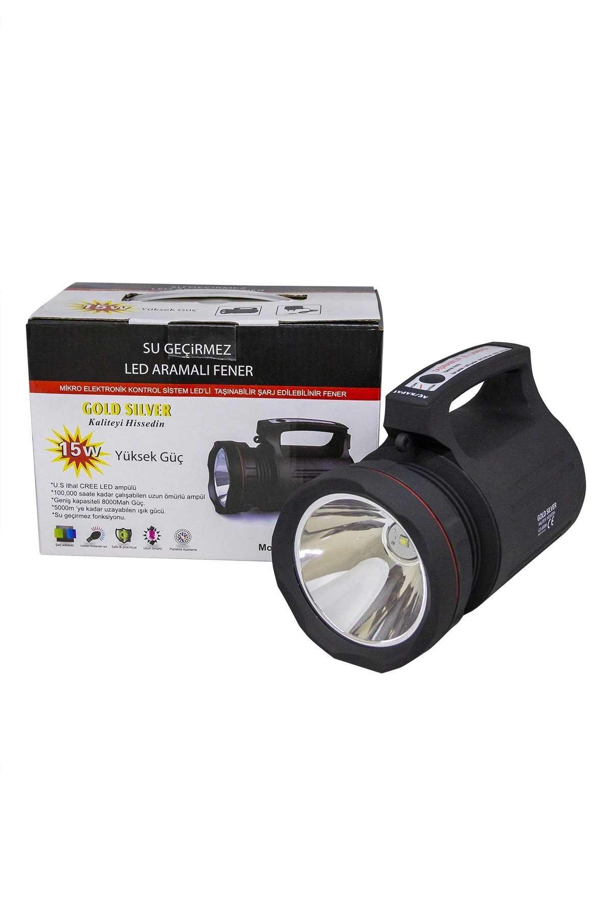Gs-8006 Parlak Ledli Taşınabilir Şarj Edilebilir El Feneri 15w ( Bayi Depom ) Gs-8006 Parlak Ledli Taşınabilir Şarj Edilebilir El Feneri 15w ( Bayi Depom )