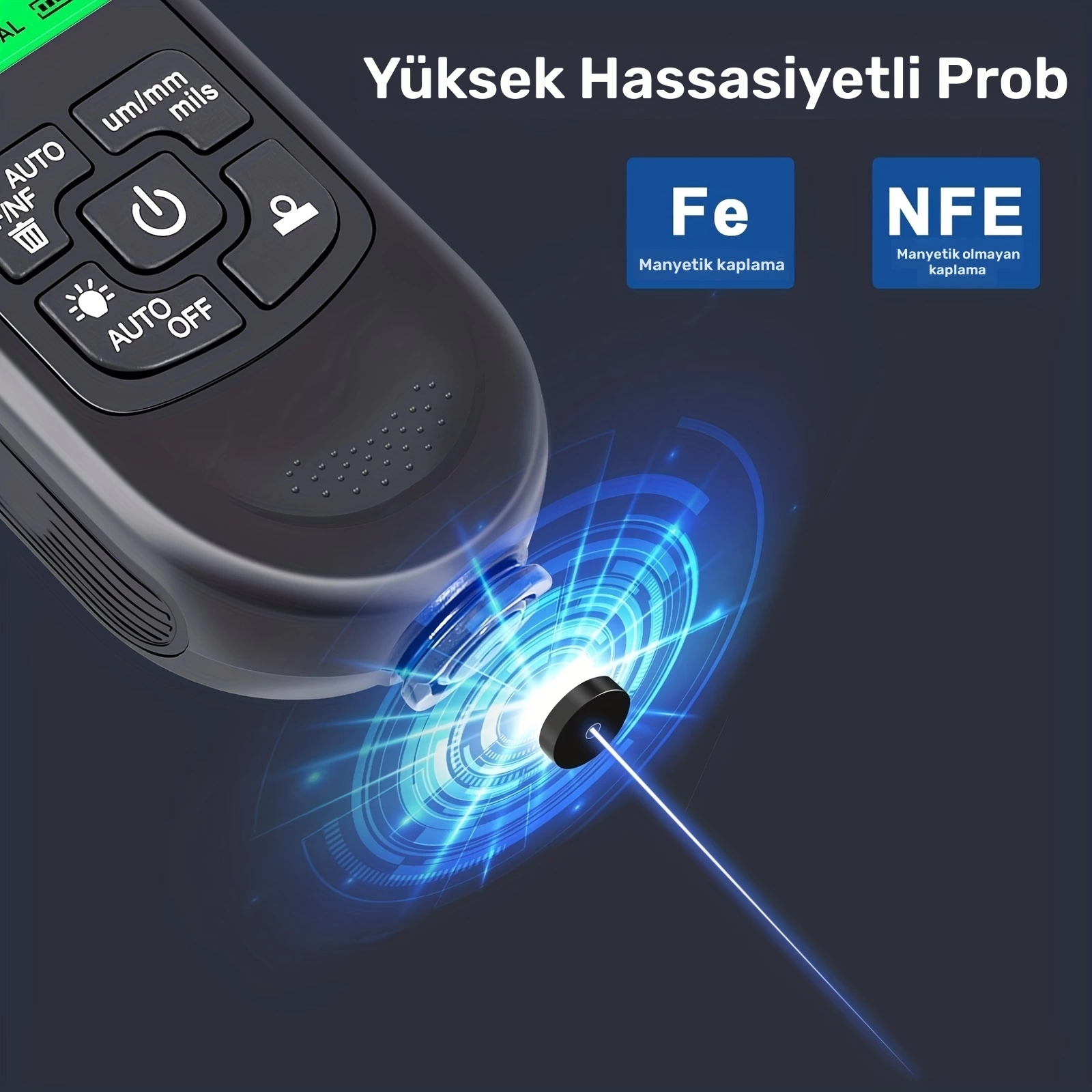 HW-300PRO Oto Boya Kalınlık Ölçer Fe NFe 2000µm + 2 Fonksiyonlu Bardak Tutucu Hediyeli ( Bayi Depom ) HW-300PRO Oto Boya Kalınlık Ölçer Fe NFe 2000µm + 2 Fonksiyonlu Bardak Tutucu Hediyeli ( Bayi Depom )