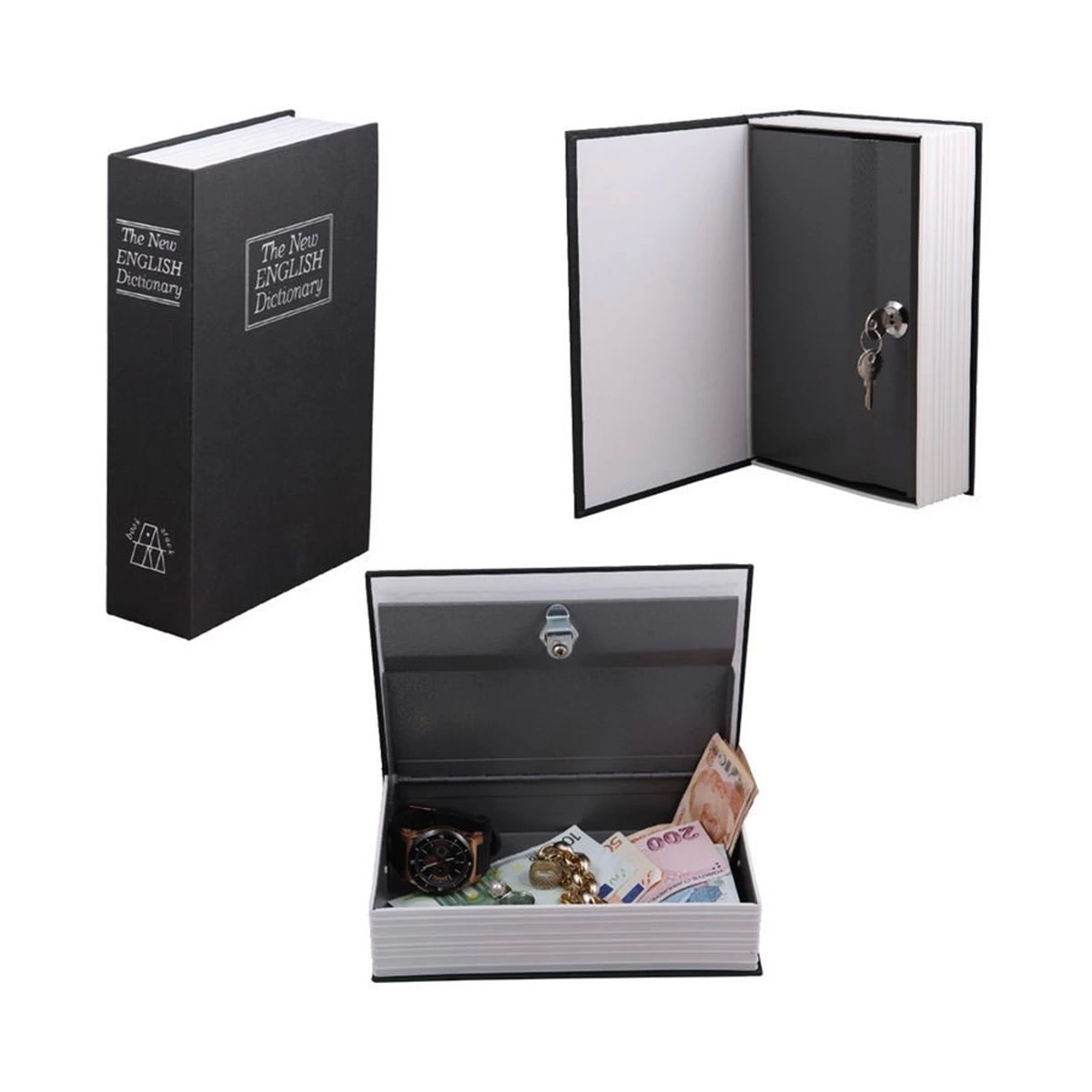 Kitap Şeklinde Gizli Kasa Kilitli kumbara Büyük Boy ( Bayi Depom ) Kitap Şeklinde Gizli Kasa Kilitli kumbara Büyük Boy ( Bayi Depom )