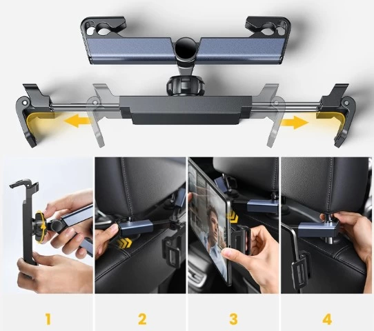 Pratik Koltuk Arkası Ayarlanabilir Tablet Telefon Tutucu ( Bayi Depom )