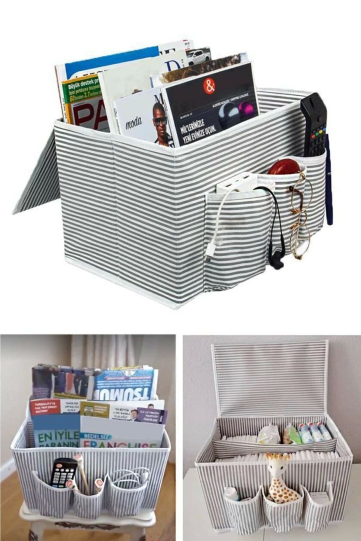 Kullanışlı Başucu Düzenleyici Çok Amaçlı Düzenleyici Organizer Hurç Kutu (2 Adet) ( Bayi Depom ) Kullanışlı Başucu Düzenleyici Çok Amaçlı Düzenleyici Organizer Hurç Kutu (2 Adet) ( Bayi Depom )