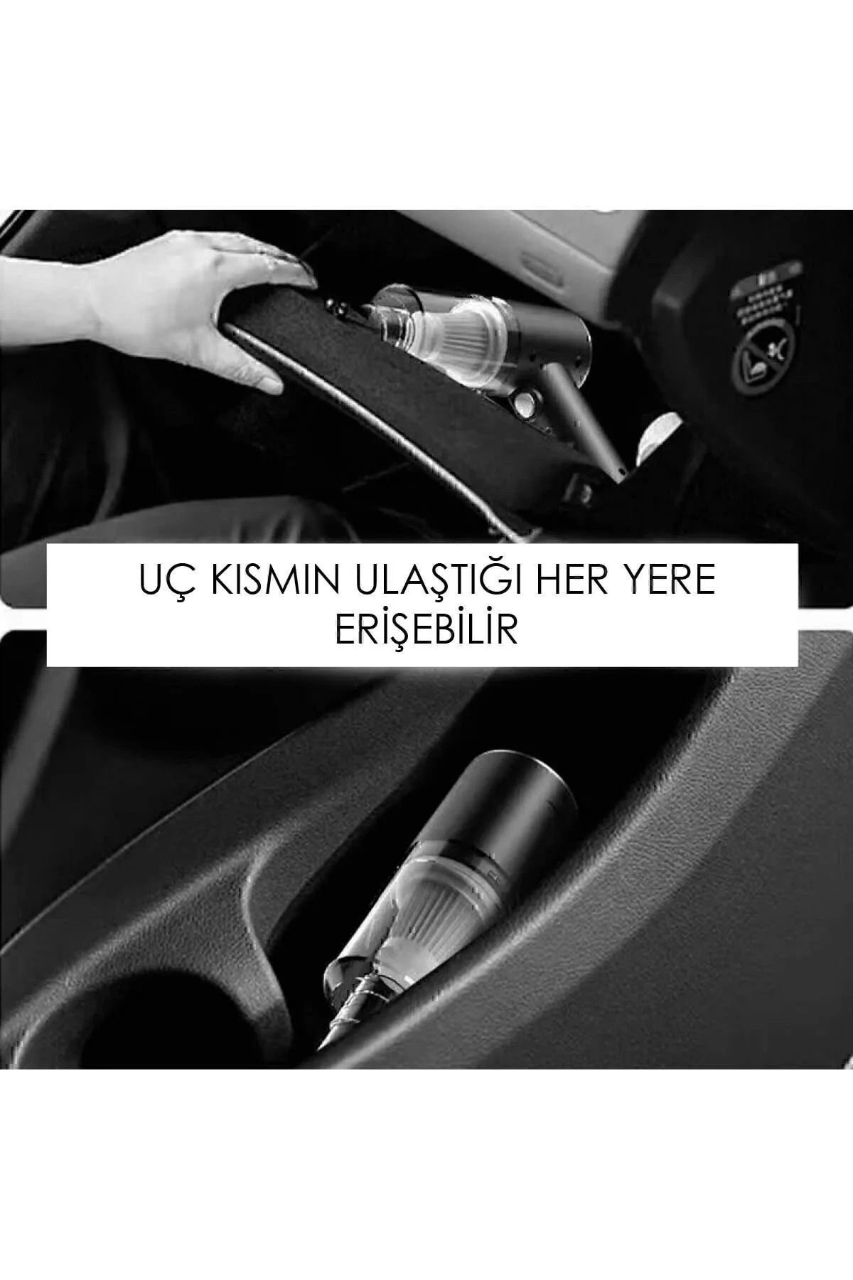 Mini Vakumlu Araç Süpürgesi El Süpürgesi Şarjlı Çok Fonksiyonlu Ev Aleti ( Bayi Depom )