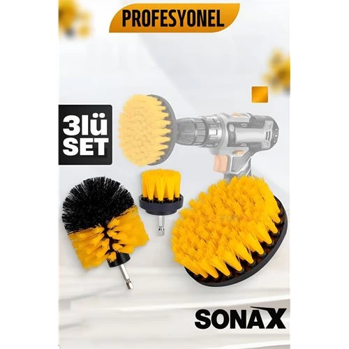 Matkap Fırçası - Matkap Ucuna Takılan Fırça Seti Sonax - Profesyonel Temizlik Fırçaları ( Bayi Depom ) Matkap Fırçası - Matkap Ucuna Takılan Fırça Seti Sonax - Profesyonel Temizlik Fırçaları ( Bayi Depom )