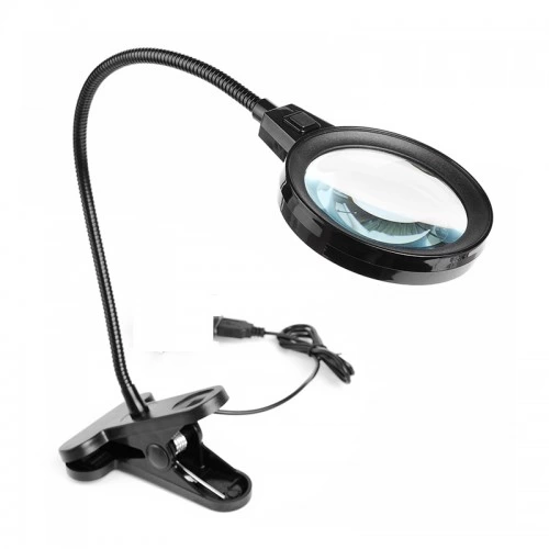 Nikula-12 Led Clipslı Işıklı Büyüteç,işıklı Masa Lambası çalışma Lambası ( Bayi Depom )