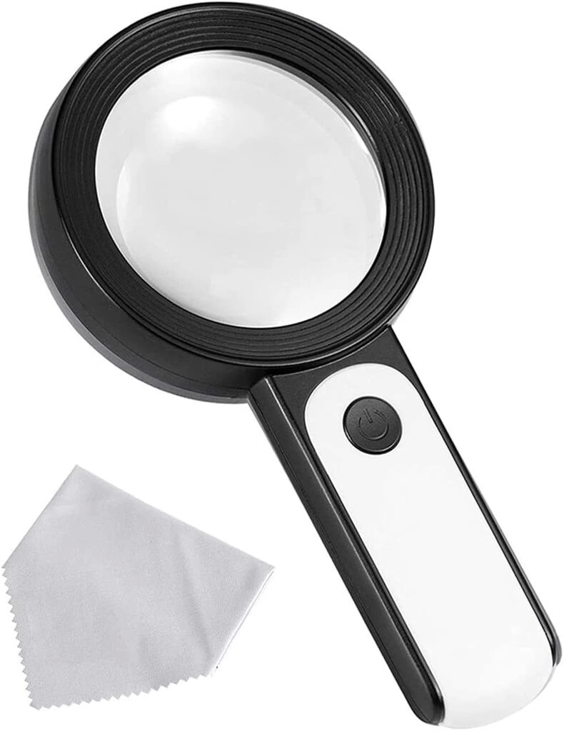 Nikula-30X -12Işıklı Büyüteç Taşınabilir Çıft Katmanlı Optik Cam Okuma Büyüteç 2290-18 ( Bayi Depom )