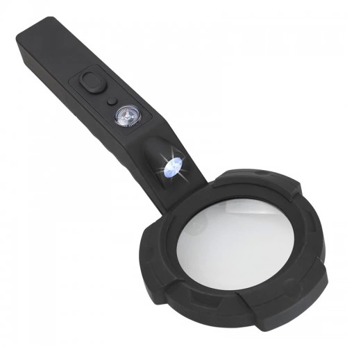 Nikula-7 Led Aydınlatma,fener,pusula,4x Büyütme Okuma Büyüteç  Th-600557 ( Bayi Depom )