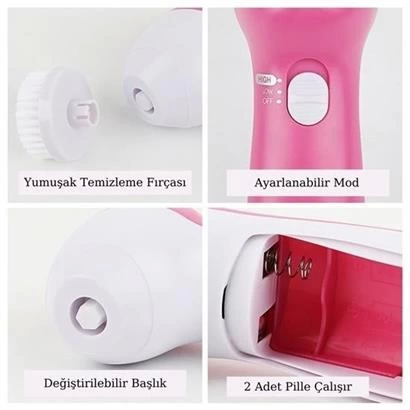 Pilli Yüz Cilt Temizleme Cihazı Siyah Nokta Peeling Fırça Seti Vücut Yüz Bakımı Masaj Aleti ( Bayi Depom ) Pilli Yüz Cilt Temizleme Cihazı Siyah Nokta Peeling Fırça Seti Vücut Yüz Bakımı Masaj Aleti ( Bayi Depom )