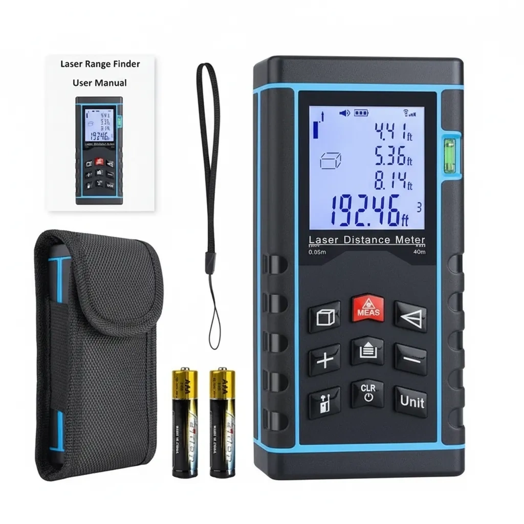 Profesyonel 40 Metre Dijital Lazer Metre Ölçer LCD Ekran, Su Terazili, Alan Hacim, Pisagor Hesaplama ve 20 Kayıt Hafızası ( Bayi Depom ) Profesyonel 40 Metre Dijital Lazer Metre Ölçer LCD Ekran, Su Terazili, Alan Hacim, Pisagor Hesaplama ve 20 Kayıt Hafızası ( Bayi Depom )