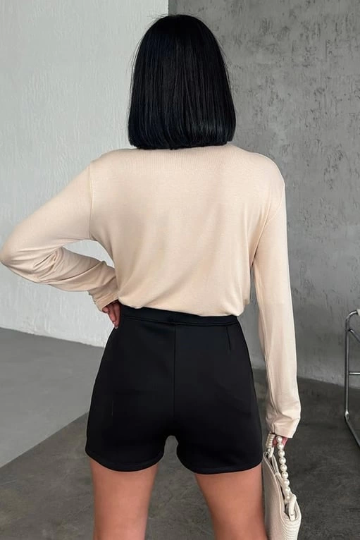 Rahat Ve Şık Uzun Kollu Bisiklet Yaka Likralı Viskon Penye Body Bej ( Bayi Depom ) Rahat Ve Şık Uzun Kollu Bisiklet Yaka Likralı Viskon Penye Body Bej ( Bayi Depom )
