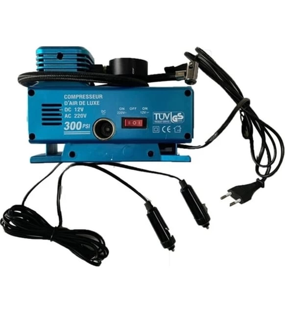 220 Volt-12 Volt 250 Psi Geniş Uygulama Yelpazesi Kompresör Lastik Hava Şişirme Oto Pompası ( Bayi Depom )