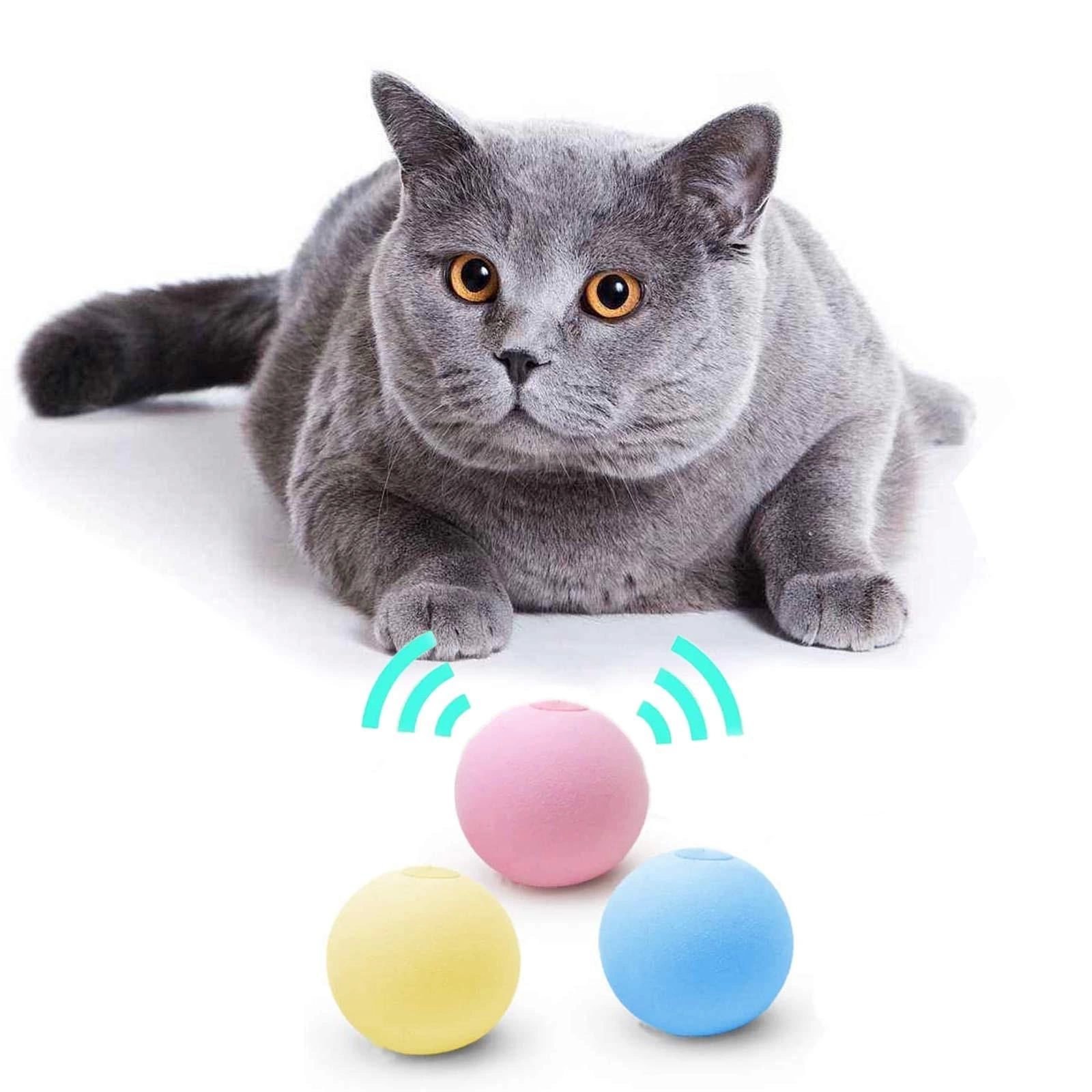 Sesli ve Akıllı Kedi Oyuncak Topu - 50 mm, Hayvan Sesli, Eğlenceli Kedi Oyuncağı ( Bayi Depom )