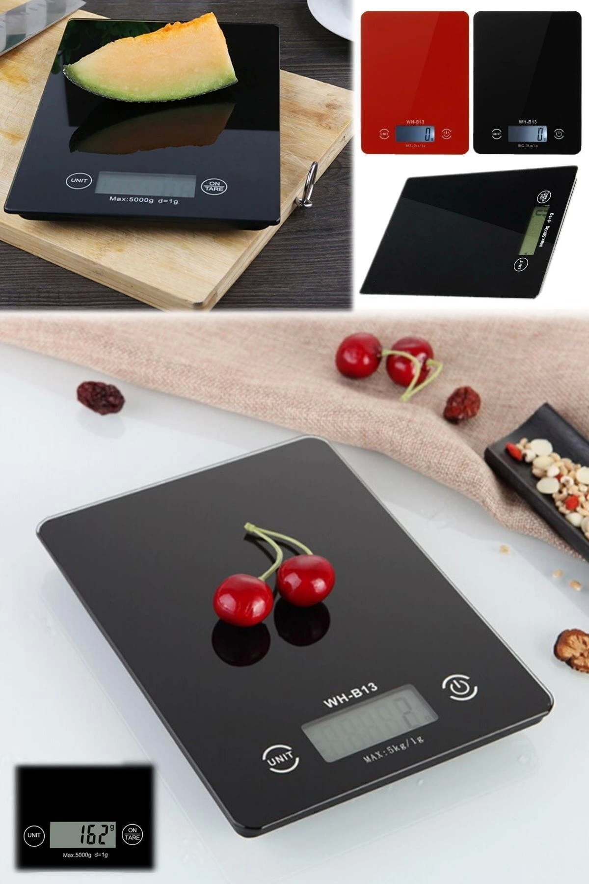 Dijital Mutfak Tartısı - 5 kg Kapasite, 1 Gram Hassasiyet, Şık Siyah Cam Tasarım ( Bayi Depom ) Dijital Mutfak Tartısı - 5 kg Kapasite, 1 Gram Hassasiyet, Şık Siyah Cam Tasarım ( Bayi Depom )