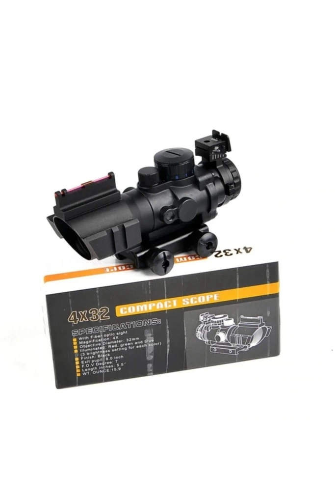 SPIKE 4X32 Kırmızı Işıklı  Dürbünü 4x32 ( Bayi Depom )