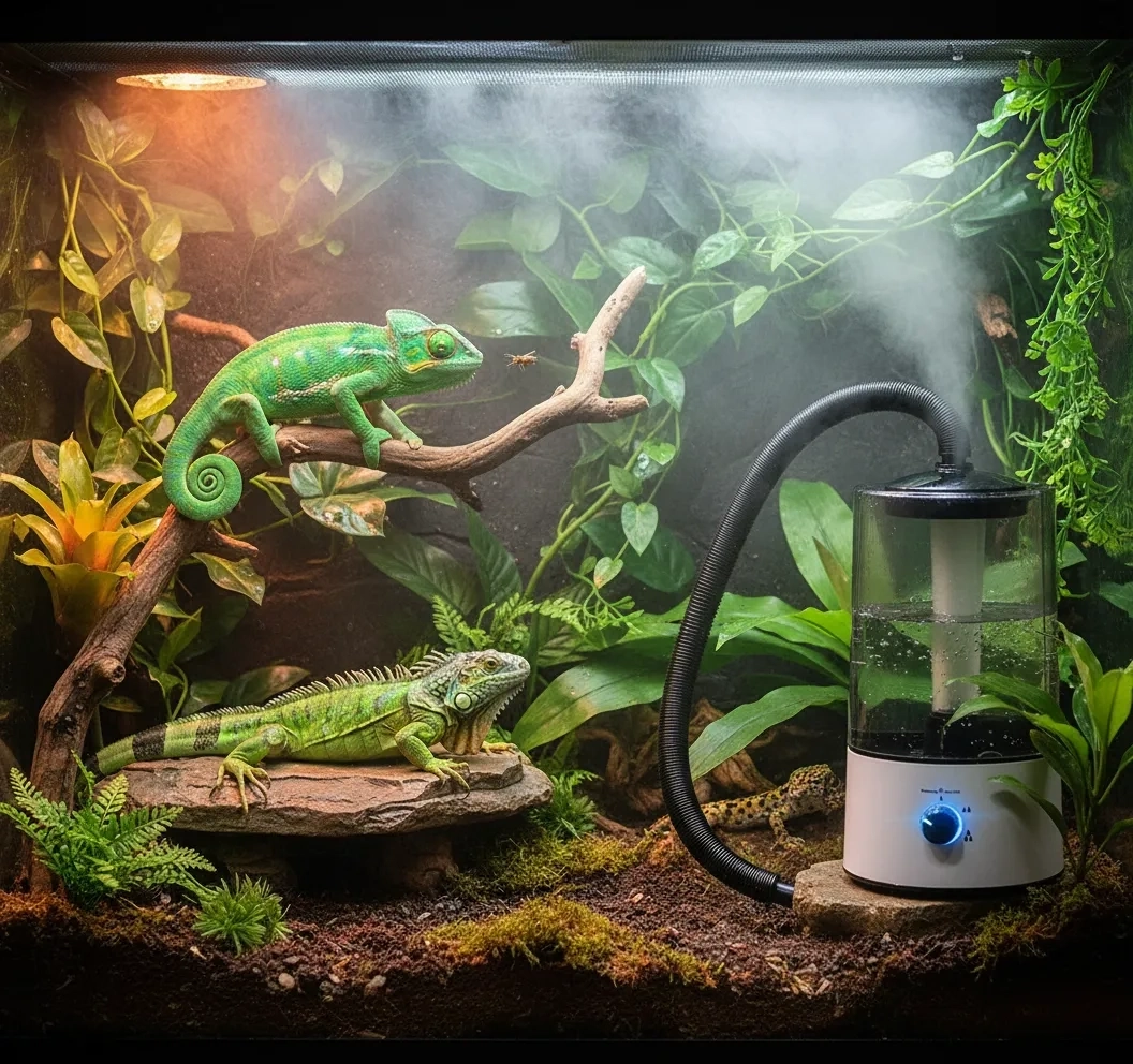 Sürüngen Teraryumu Nemlendirici Sis Makinesi - Ultrasonik Otomatik Buhar Üretici | Bukalemun, İguana, Gecko İçin ( Bayi Depom ) Sürüngen Teraryumu Nemlendirici Sis Makinesi - Ultrasonik Otomatik Buhar Üretici | Bukalemun, İguana, Gecko İçin ( Bayi Depom )