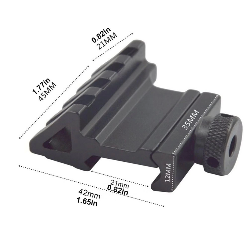 Taktik 45 derece açı ofset yan adaptörü RTS 20mm Picatinny ray ( Bayi Depom )