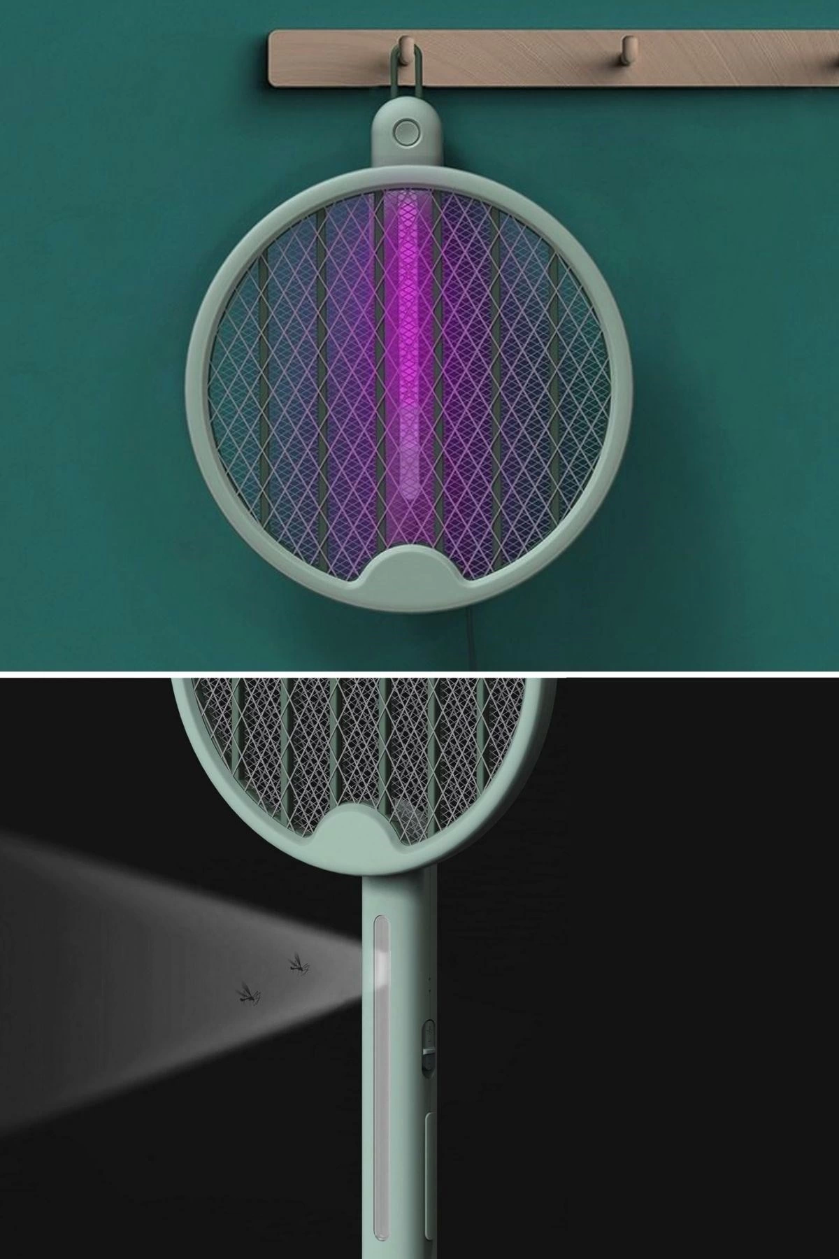Tenis Raketi Tipi Masaüstü Olabilen Gece Lambalı Sinek Kovucu,öldürücü Raket ( Bayi Depom )