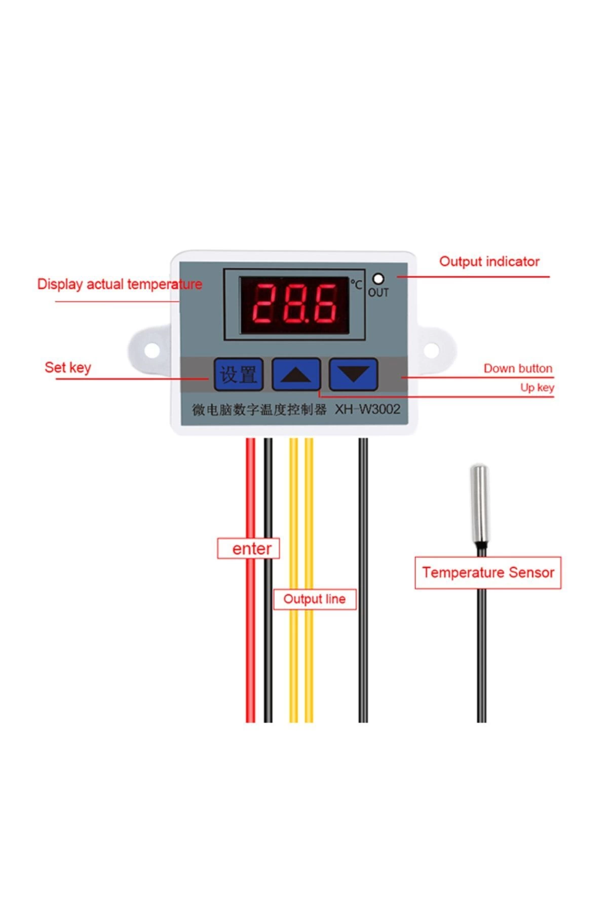 W3002-220v 10a Dijital Termostat Kuluçka Makinalarına Uygun Hassas ( Bayi Depom )