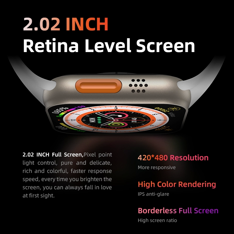 Watch 8 Hw8 Ultra Adventure 2.02inc Siri Nfc Bluetooth Arama Ios Android Uyumlu Akıllı Saat ( Bayi Depom )