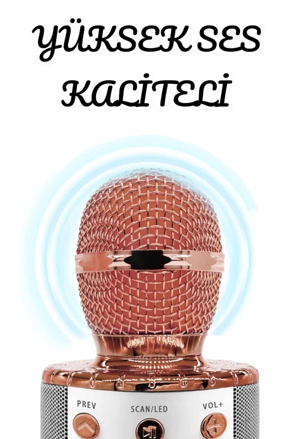 Şarjlı ve Uzun Pil Ömürlü Karaoke Mikrofon USB Bellek Destekli, Profesyonel Ses - Bayi Depom