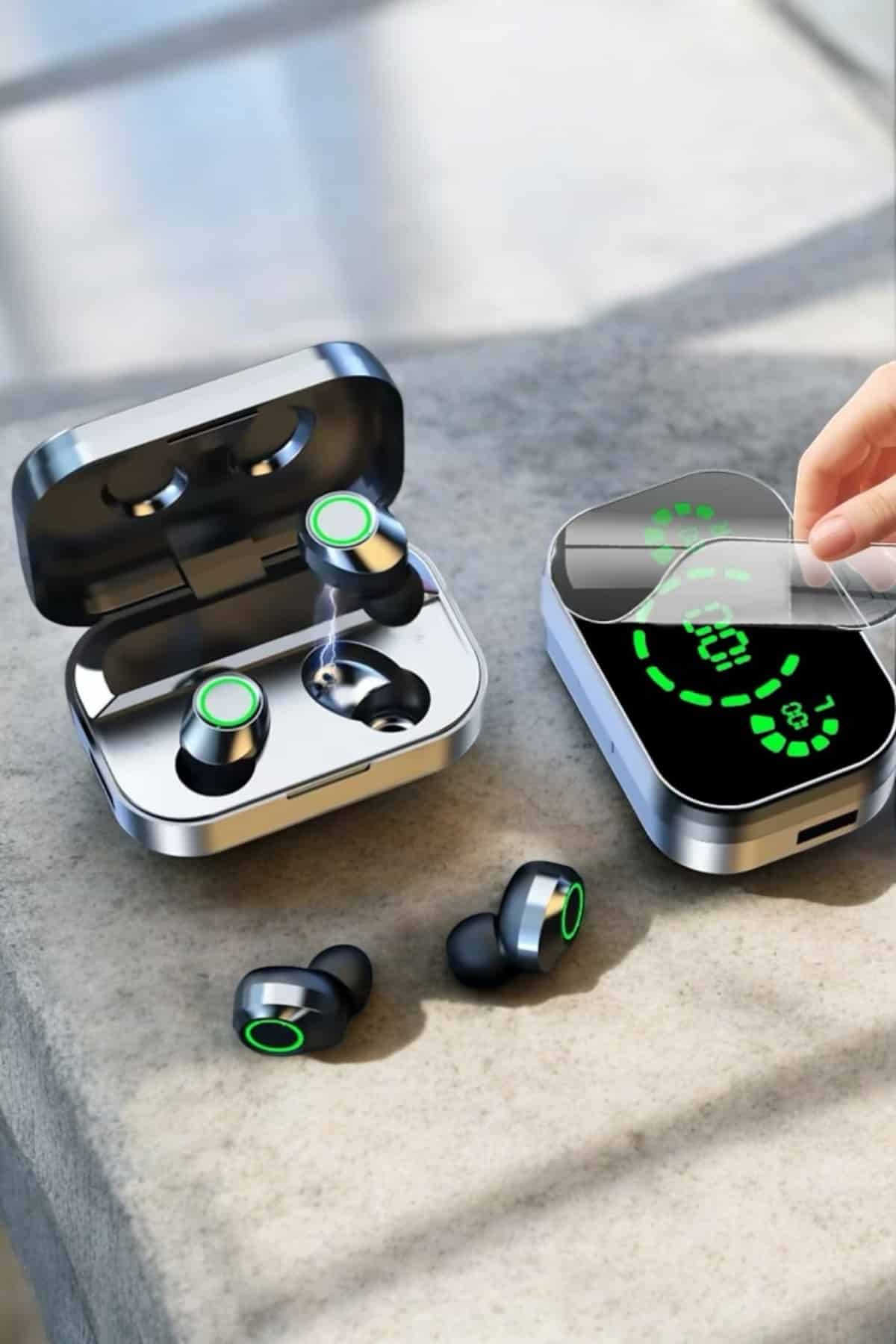 Bluetooth Kulaklık Mikrofonlu Dokunmatik Kontrol ANC Özelliği - Bayi Depom Bluetooth Kulaklık Mikrofonlu Dokunmatik Kontrol ANC Özelliği - Bayi Depom
