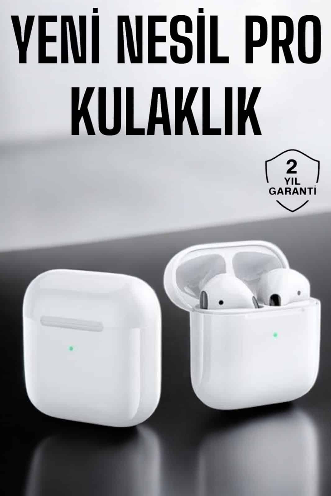 Yeni Nesil Pro Bluetooth Kulaklık Uzun Pil Ömrü Beyaz - Bayi Depom