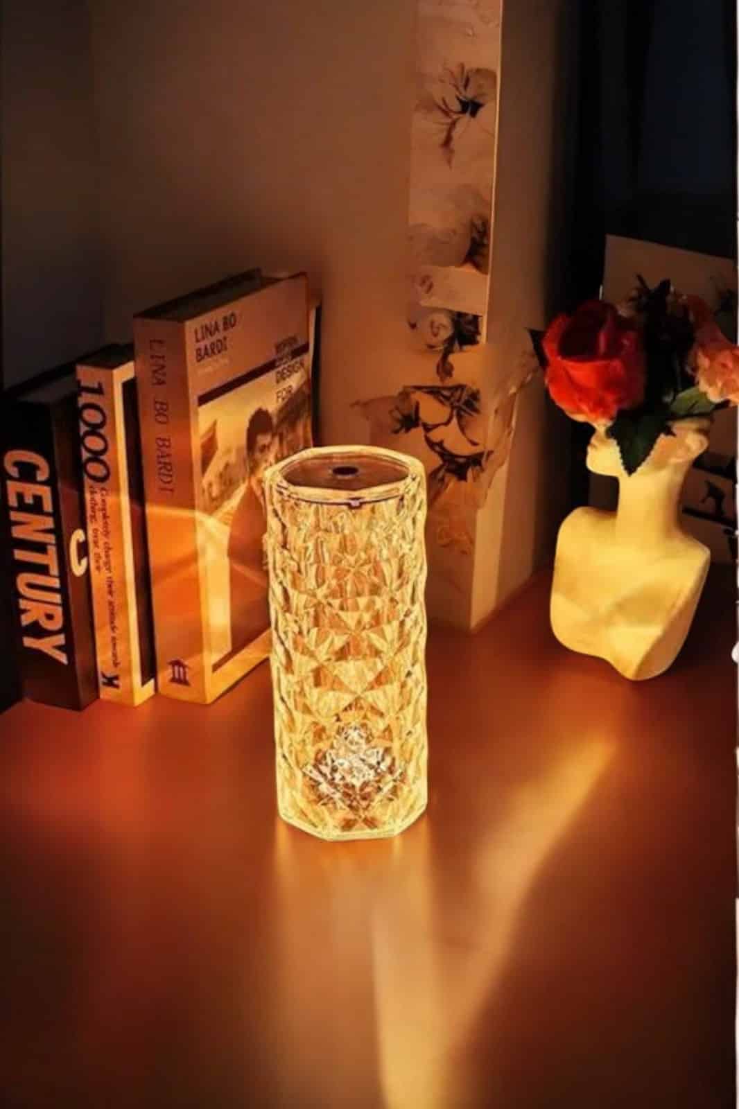 Kristal Dokunmatik Ve Kumandalı Masa Ve Gece lambasI - Bayi Depom
