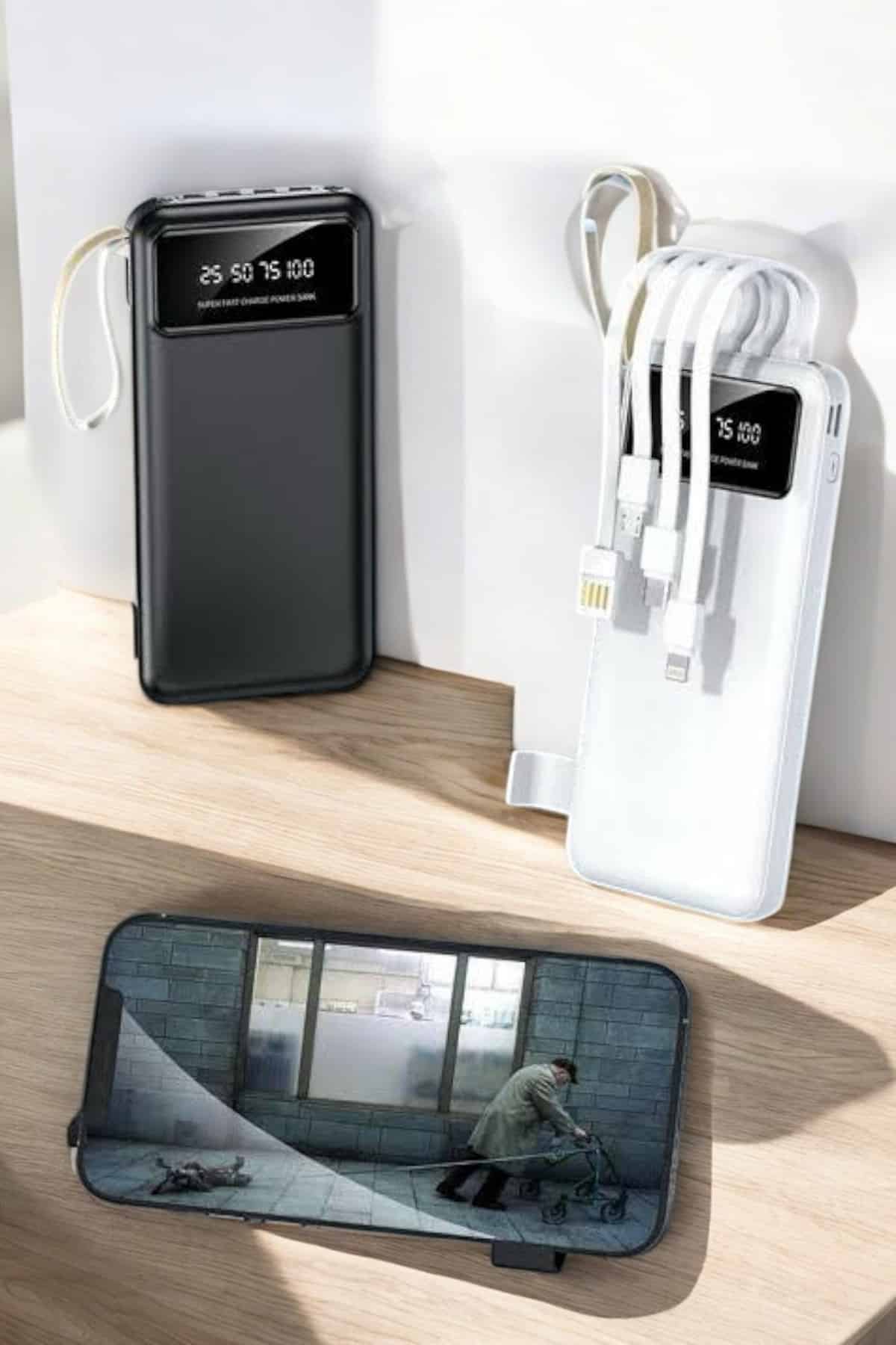20.000 Mah Led Işıklı LCD Ekran USB Girişli Type-C Lightning Powerbank - Bayi Depom 20.000 Mah Led Işıklı LCD Ekran USB Girişli Type-C Lightning Powerbank - Bayi Depom