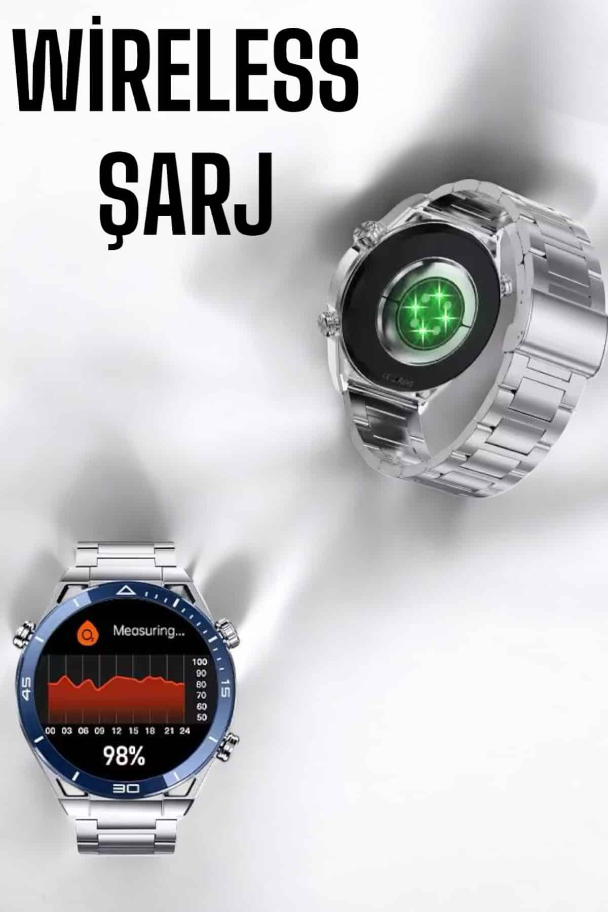 Akıllı Saat Yeni Nesil 2024 Model Metal Kordonlu Bluetooth Bağlantılı - Bayi Depom