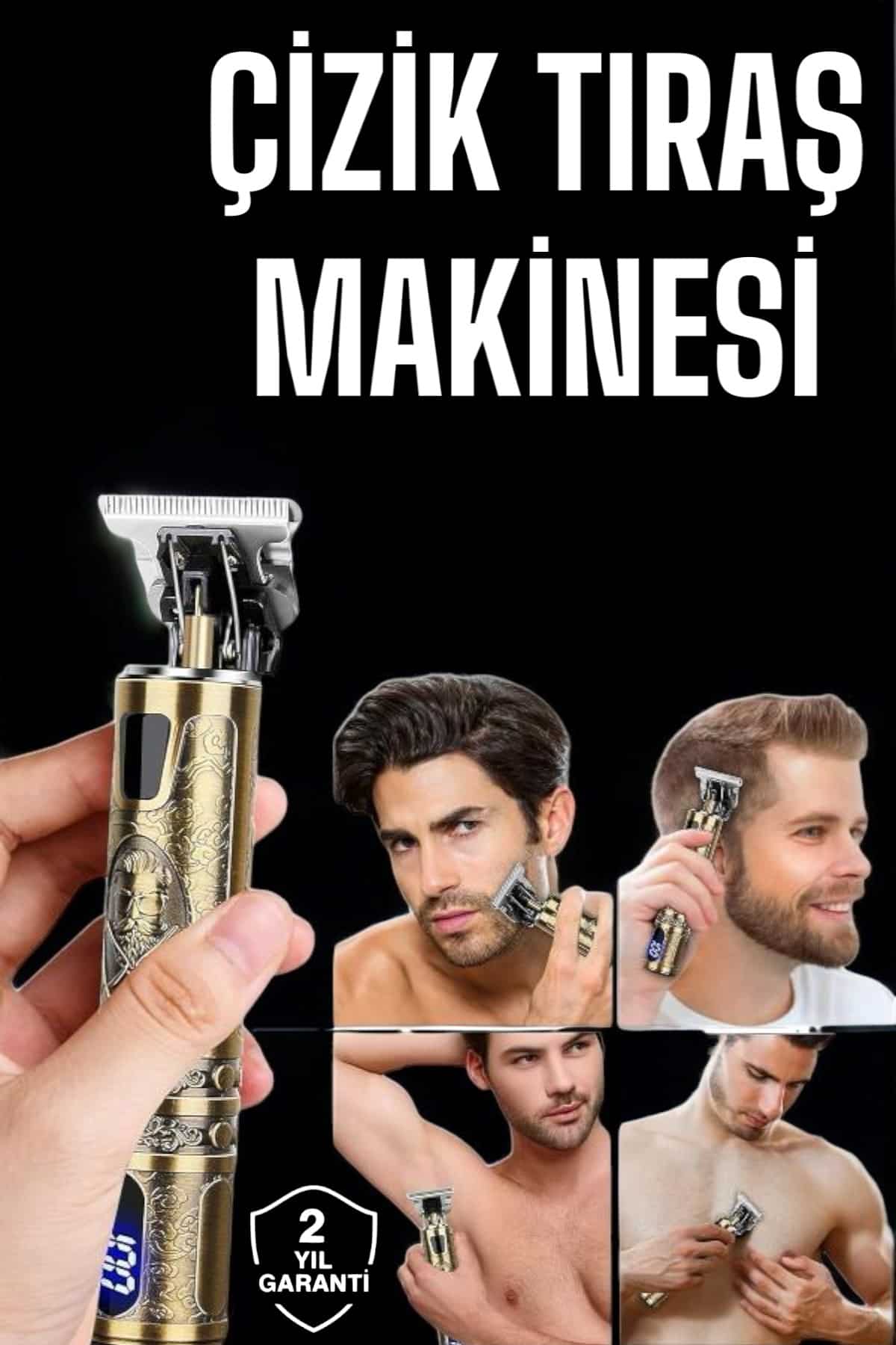 Tıraş Makinesi Şarjlı Profesyonel Saç Kesme Makinesi Gold Çizik Tıraş - Bayi Depom Tıraş Makinesi Şarjlı Profesyonel Saç Kesme Makinesi Gold Çizik Tıraş - Bayi Depom