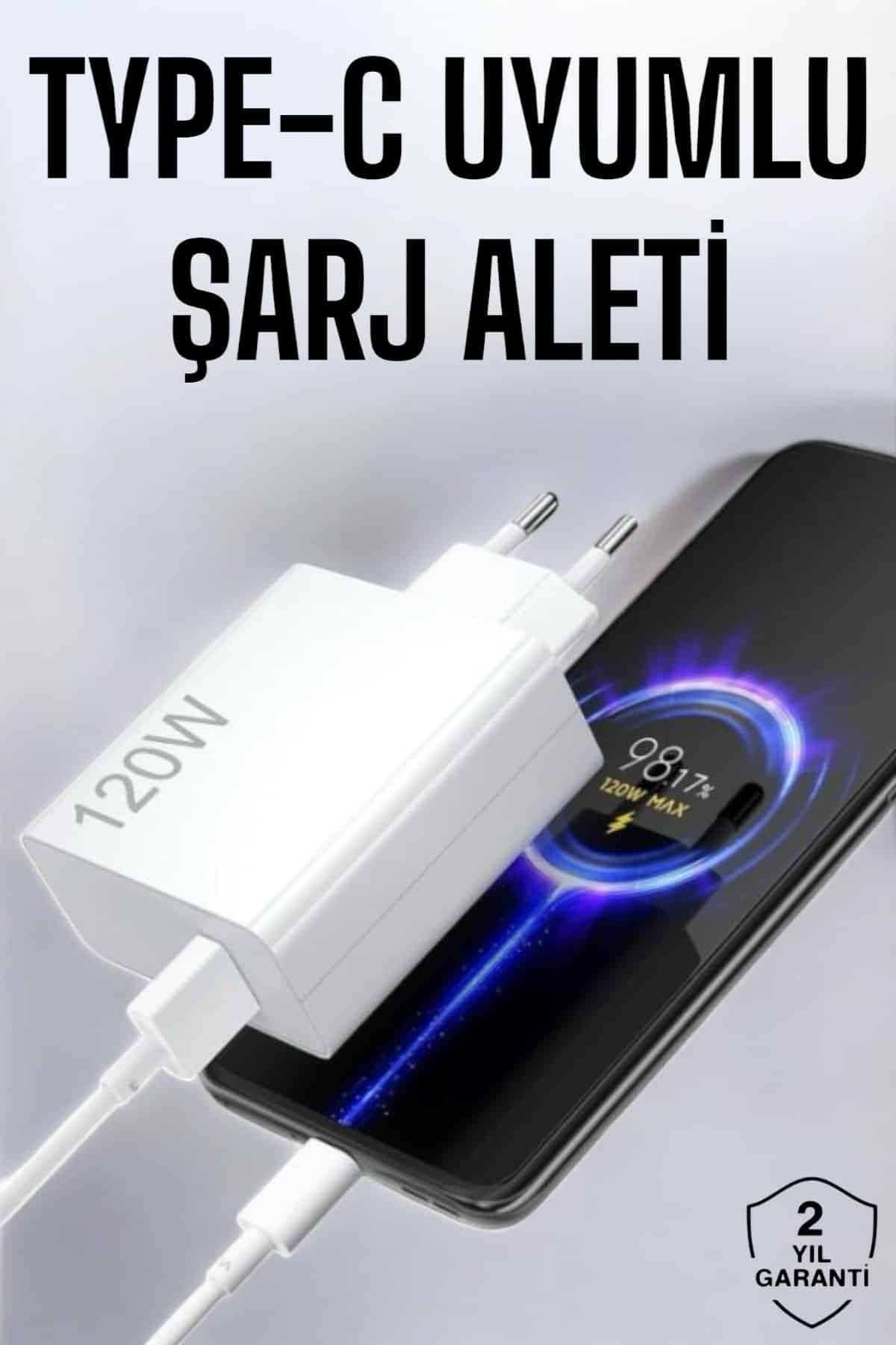 Type-C 120W Şarj Aleti Hızlı Şarj Turbo - Bayi Depom