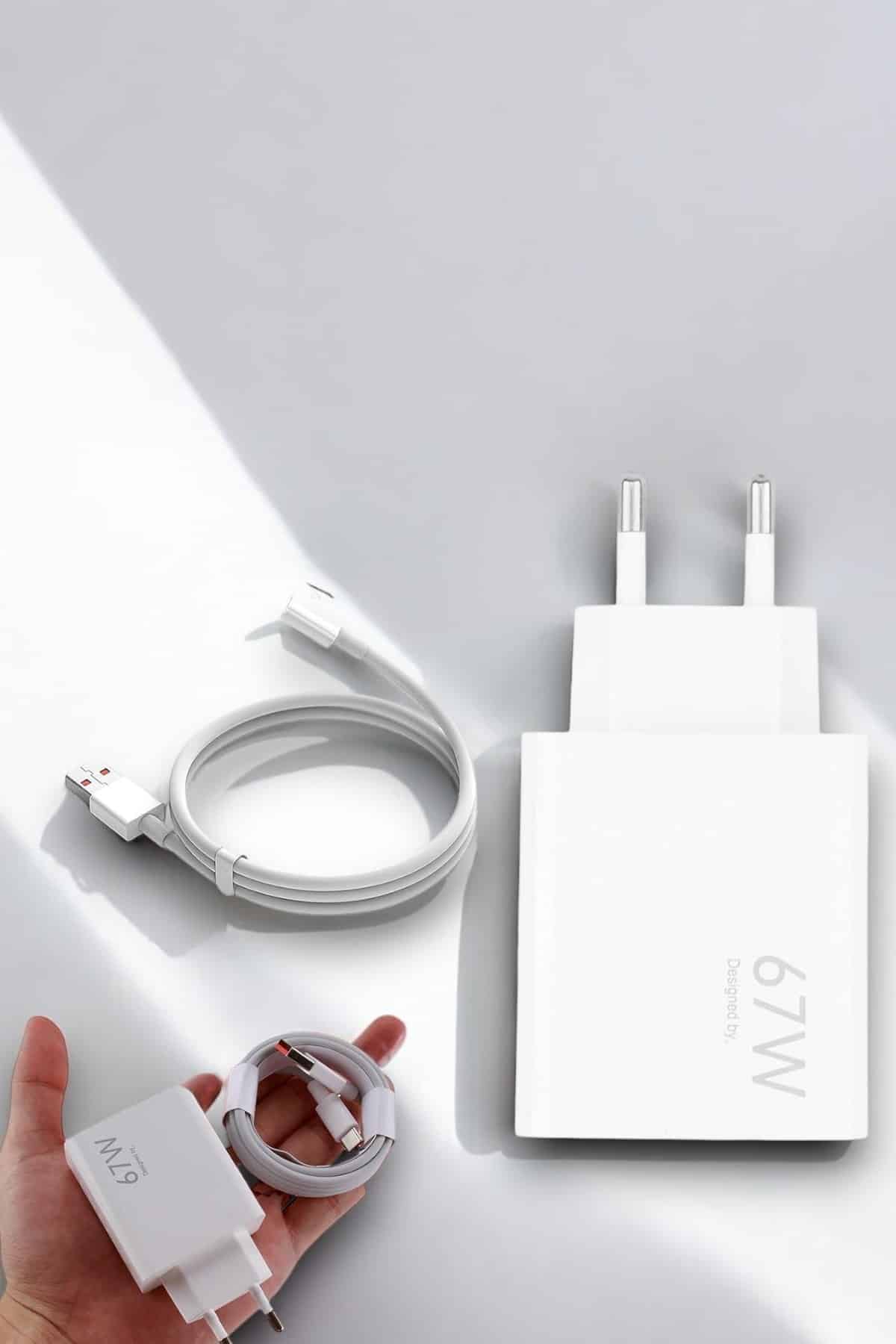 Şarj Aleti 67W Hızlı Şarj Turbo Type-C Uyumlu Şarj Adaptörü Kablosu - Bayi Depom