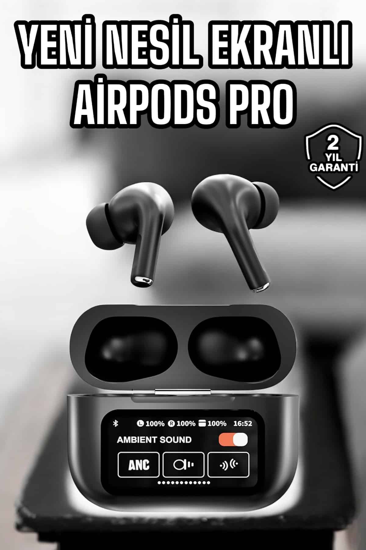 Kablosuz Bluetooth Kulaklık Ekranlı Uzun Şarj Süreli ANC Destekli - Bayi Depom