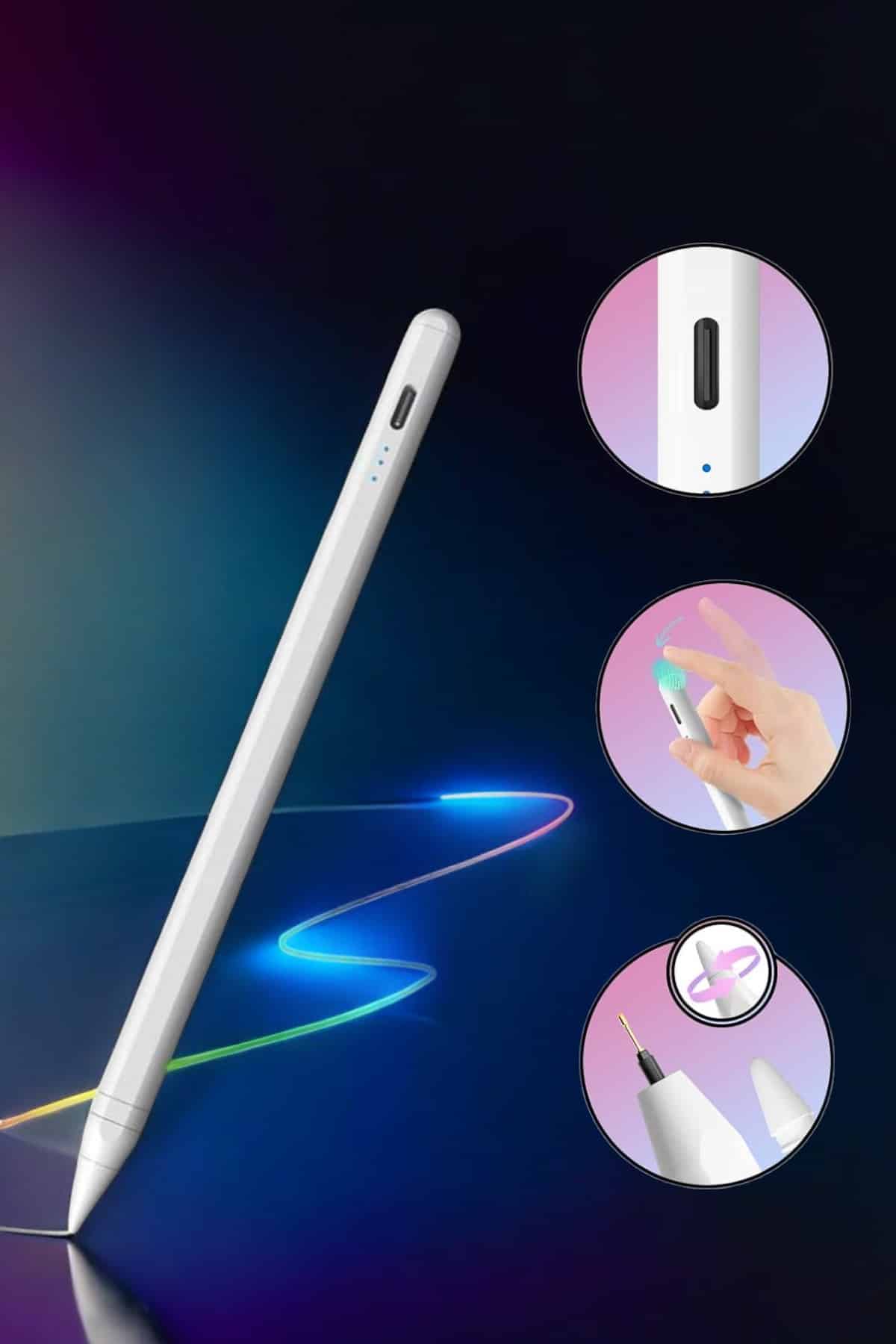Tablet Kalemi Stylus Pen Dokunmatik Kalem Android Ve İOS Uyumlu Şarjlı - Bayi Depom