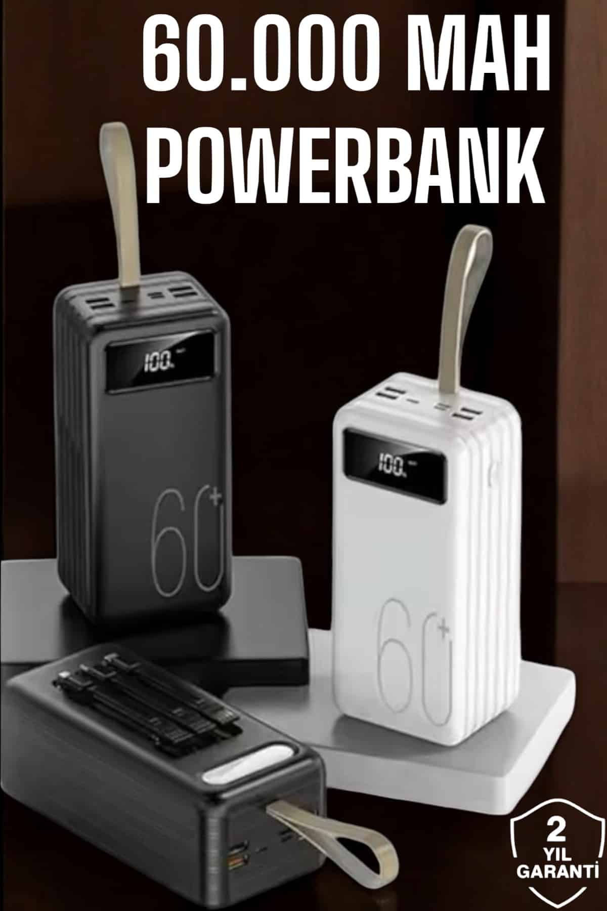 Powerbank 60.000 MAH Dijital Göstergeli 4 Portlu Taşınabilir - Bayi Depom