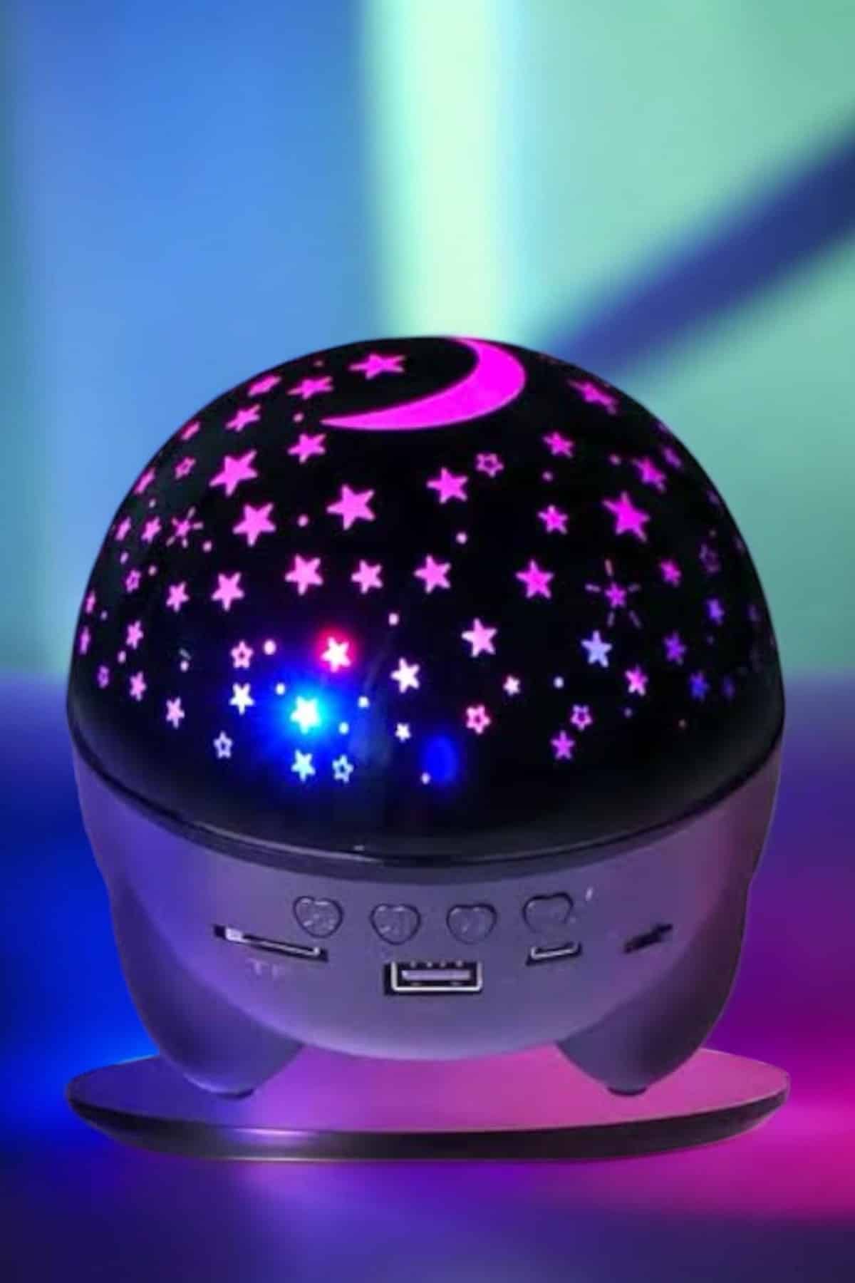 Gökyüzü Temalı Bluetooth Ve Hoparlörlü Şarjlı Çocuk Gece Lambası - Bayi Depom