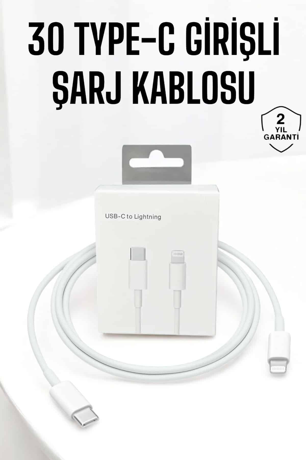 Iphone Uyumlu İOS Uyumlu Lightning Hızlı Şarj Tye C Lightning Şarj Kablosu - Bayi Depom