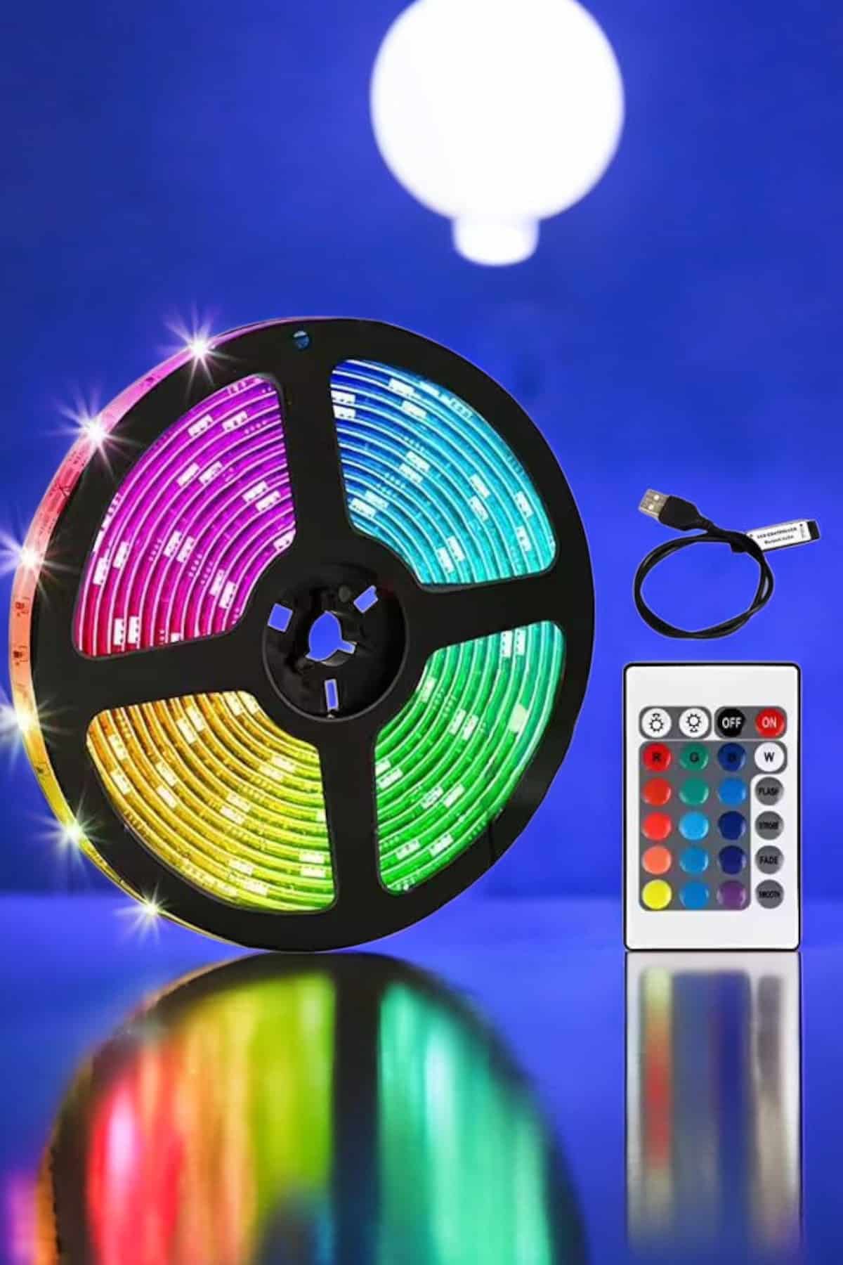 Smart Şerit Led TV Arkası Renkli Kumandalı 10 Metre - Bayi Depom
