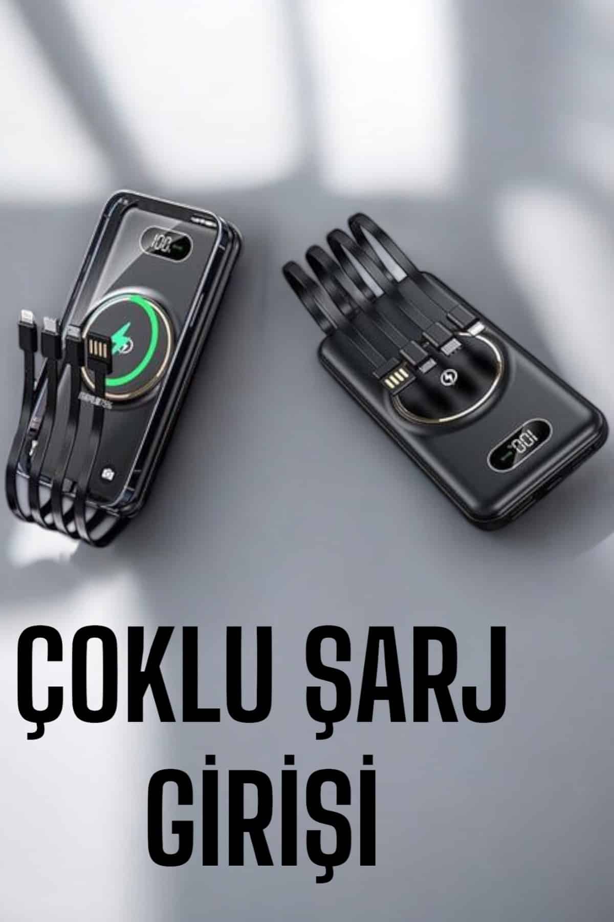 Hızlı Şarj Dijital Göstergeli Powerbankli Çoklu Şarj Özelliği - Bayi Depom Hızlı Şarj Dijital Göstergeli Powerbankli Çoklu Şarj Özelliği - Bayi Depom