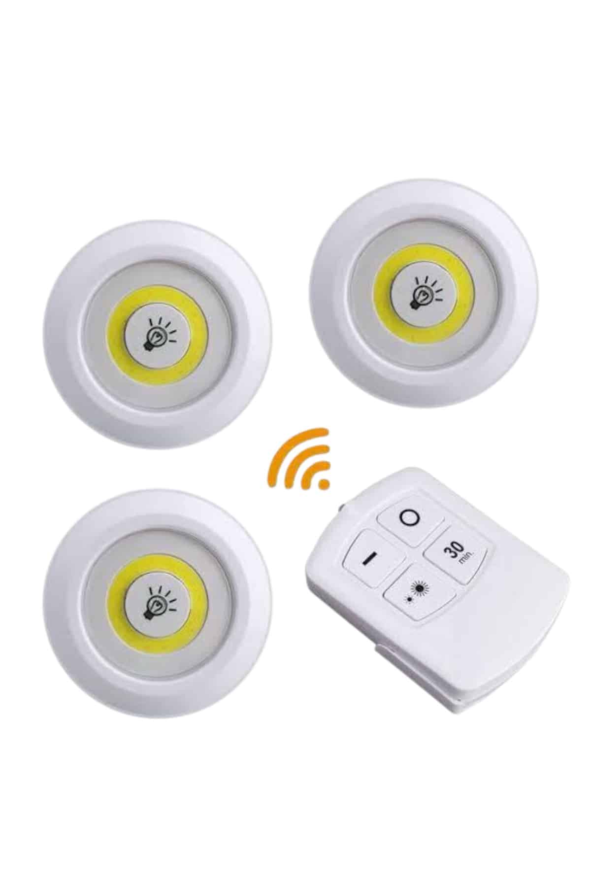 Led Lamba 3'lü Uzaktan Kumandalı Yapışkanlı - Bayi Depom Led Lamba 3'lü Uzaktan Kumandalı Yapışkanlı - Bayi Depom