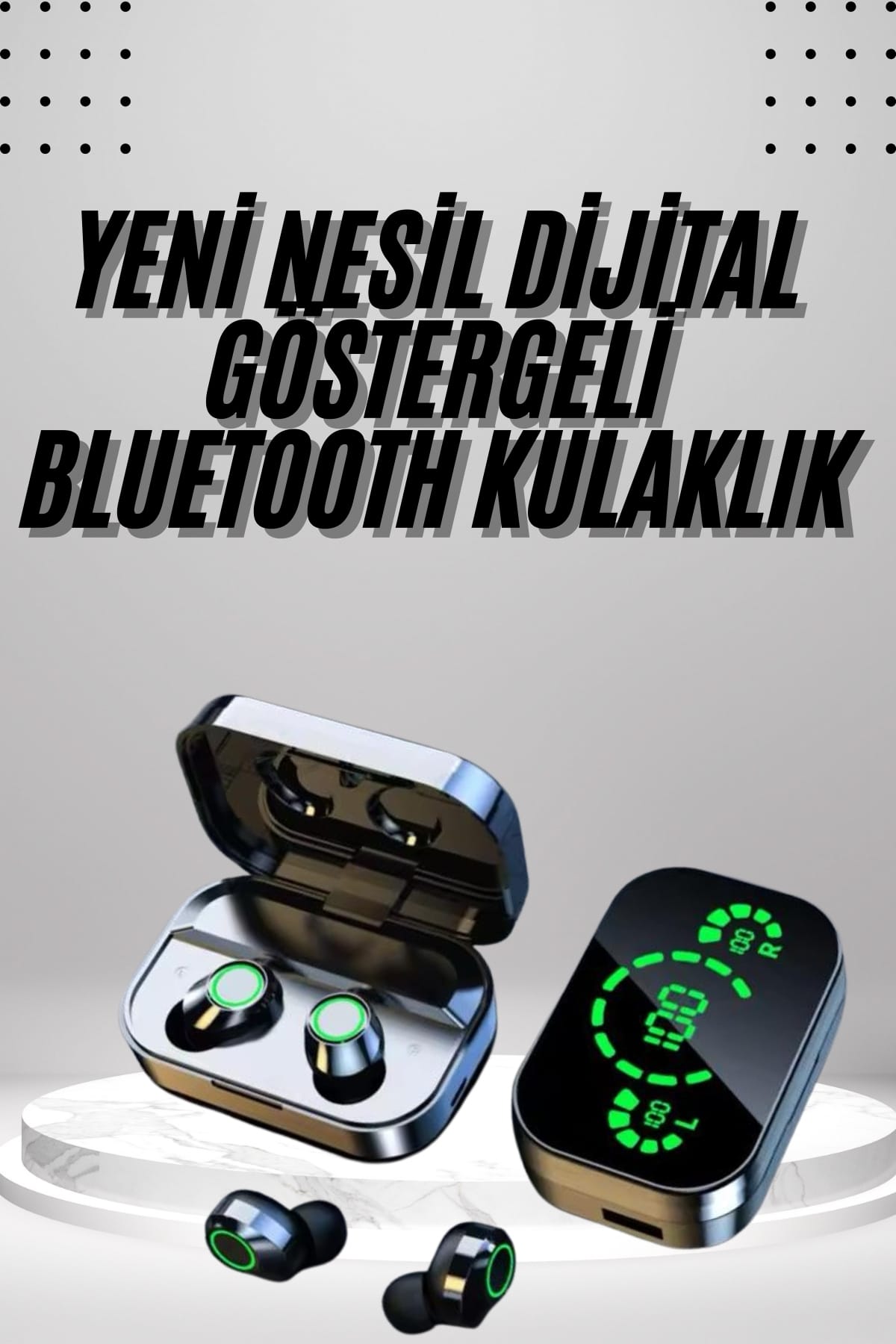 2025 Model Bluetooth Kulaklık Telefon Şarj Edebilen Çağrı Cevaplama Dijital Göstergeli - Bayi Depom