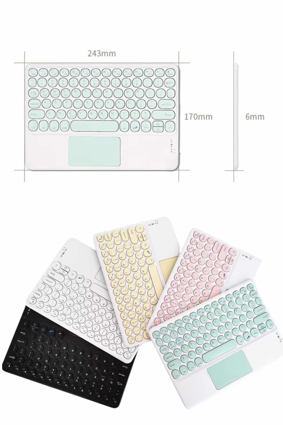 Android ve İOS Uyumlu Bluetooth Klavye Touchpad Slim Kablosuz Wifi Q Klavye - Bayi Depom Android ve İOS Uyumlu Bluetooth Klavye Touchpad Slim Kablosuz Wifi Q Klavye - Bayi Depom