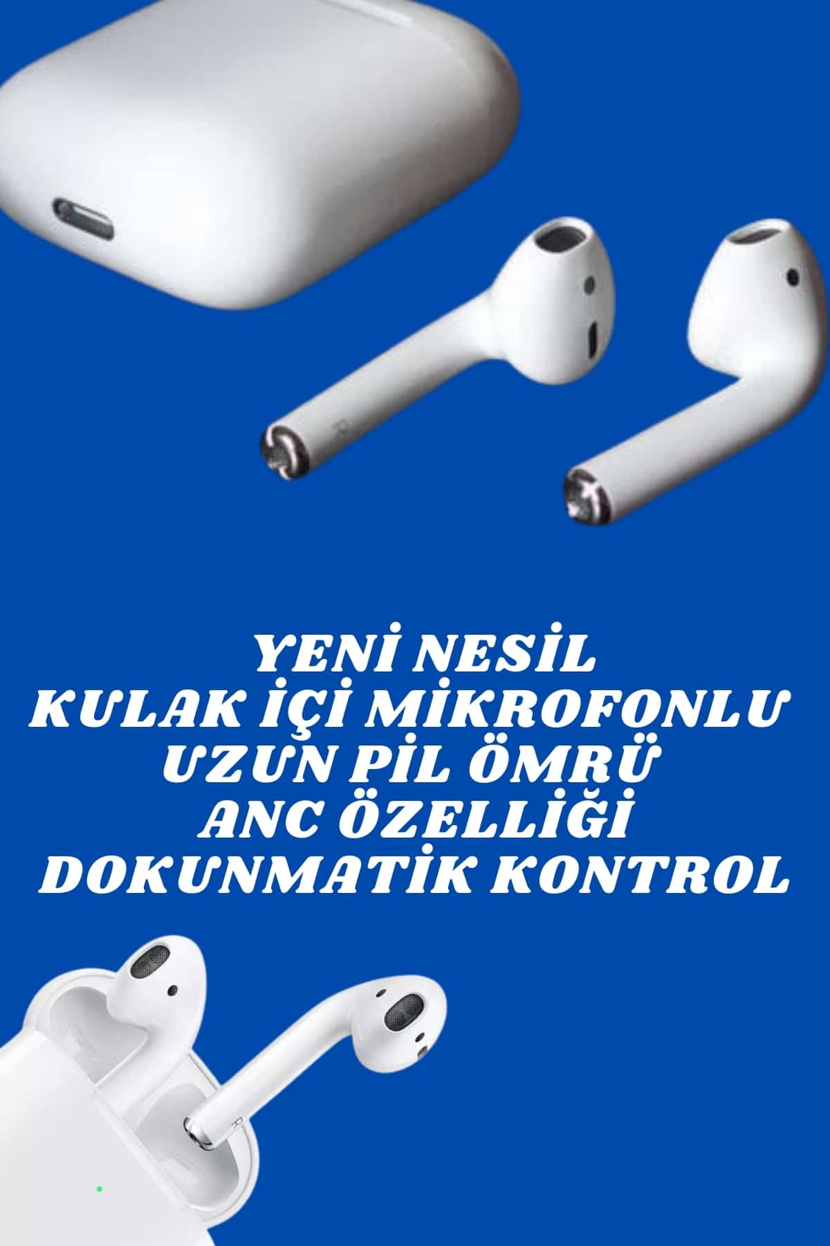 2.Nesil Yeni Model TWS Bluetooth Kulaklık Dokunmatik Kontrol Yüksek Ses Kaliteli - Bayi Depom
