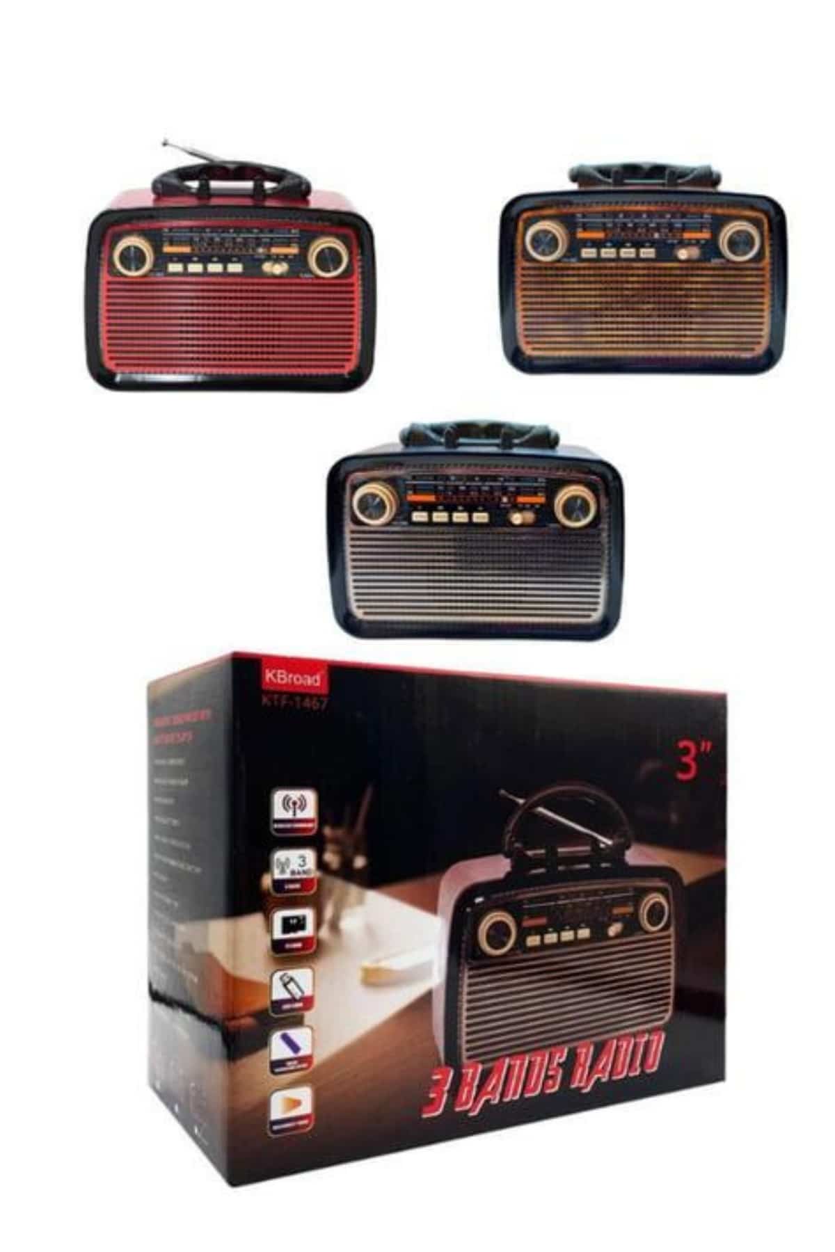 Nostaljik Radyo Bluetooth Bağlantılı Müzik Kutusu Ahşap - Bayi Depom