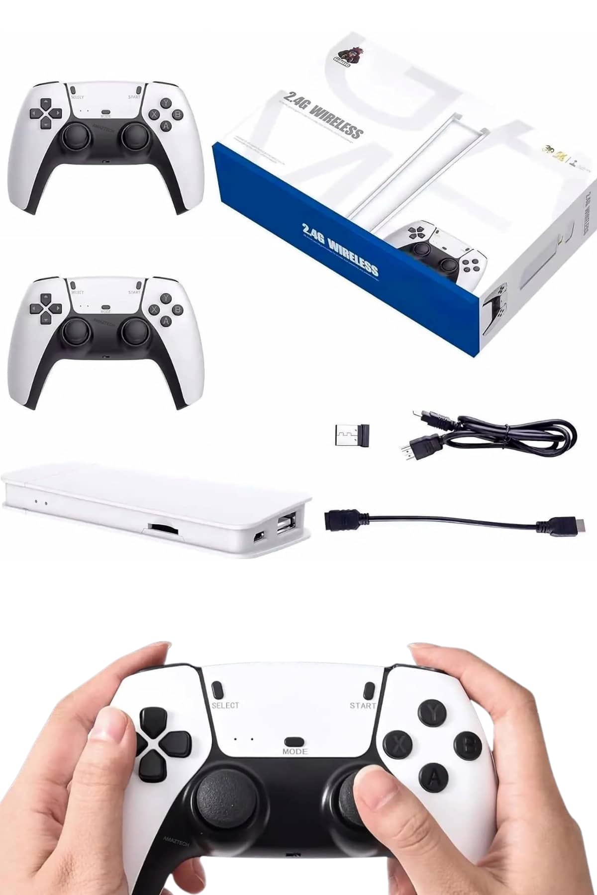 3D Çift Oyun Kollu 4K HD Ekran Nostaljik 20.000 Oyunlu Beyaz Game Box - Bayi Depom 3D Çift Oyun Kollu 4K HD Ekran Nostaljik 20.000 Oyunlu Beyaz Game Box - Bayi Depom