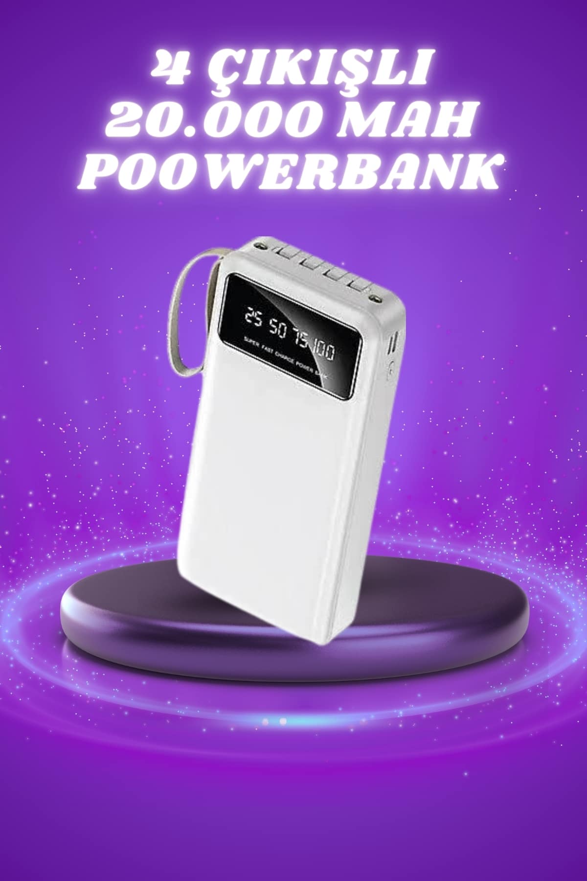Powerbank Şarj Cihazı 4 Çıkışlı 20.000 MAH Powerbank Taşınabilir Çoklu Giriş - Bayi Depom